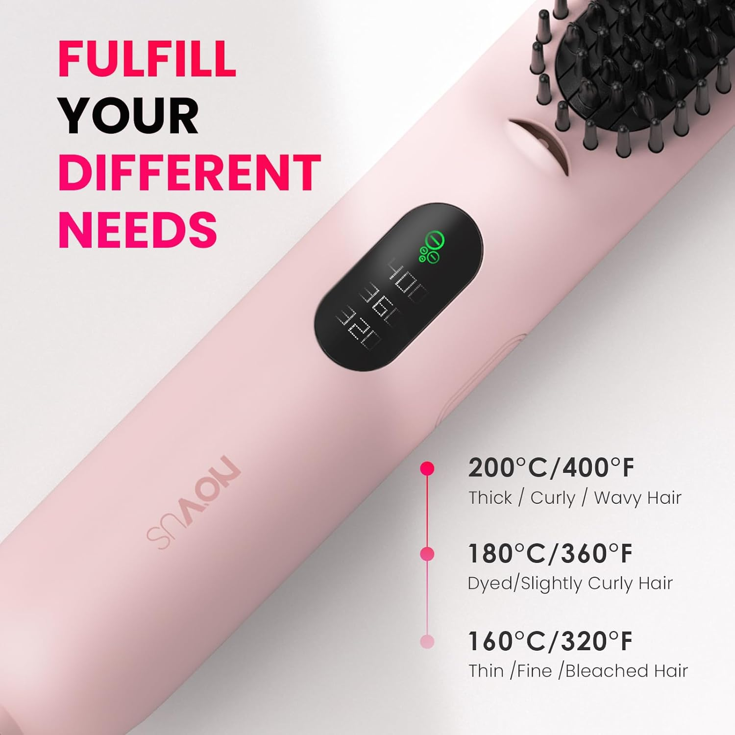 Hair Straightener & Curling Iron, 360-Degree Rotation, Ceramic Coating, Heat Resistant image number 5