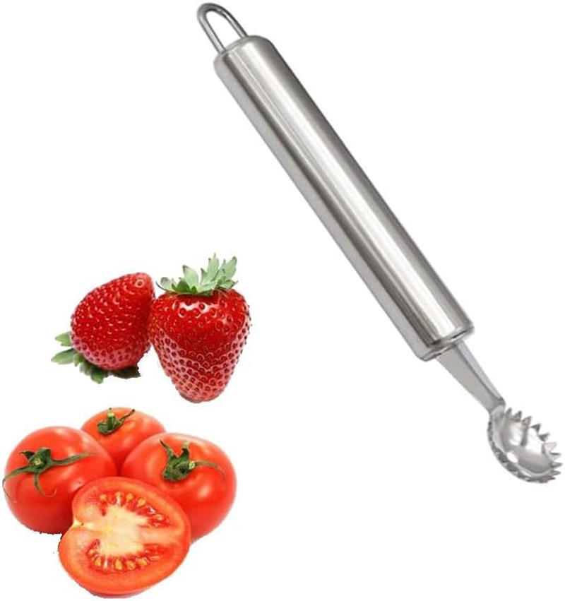 Stainless Steel Strawberry Huller and Tomato Stem Corer Tool， Practical Kitchen Tool for Fruits and Vegetables (1Pcs)