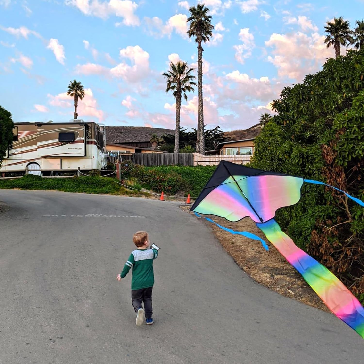 Simxkai Rainbow Delta Kite Butterfly Kite Octopus Kite Pocket Kite for Kids Adults Easy to Fly (2/3/4 Pack) image number 2