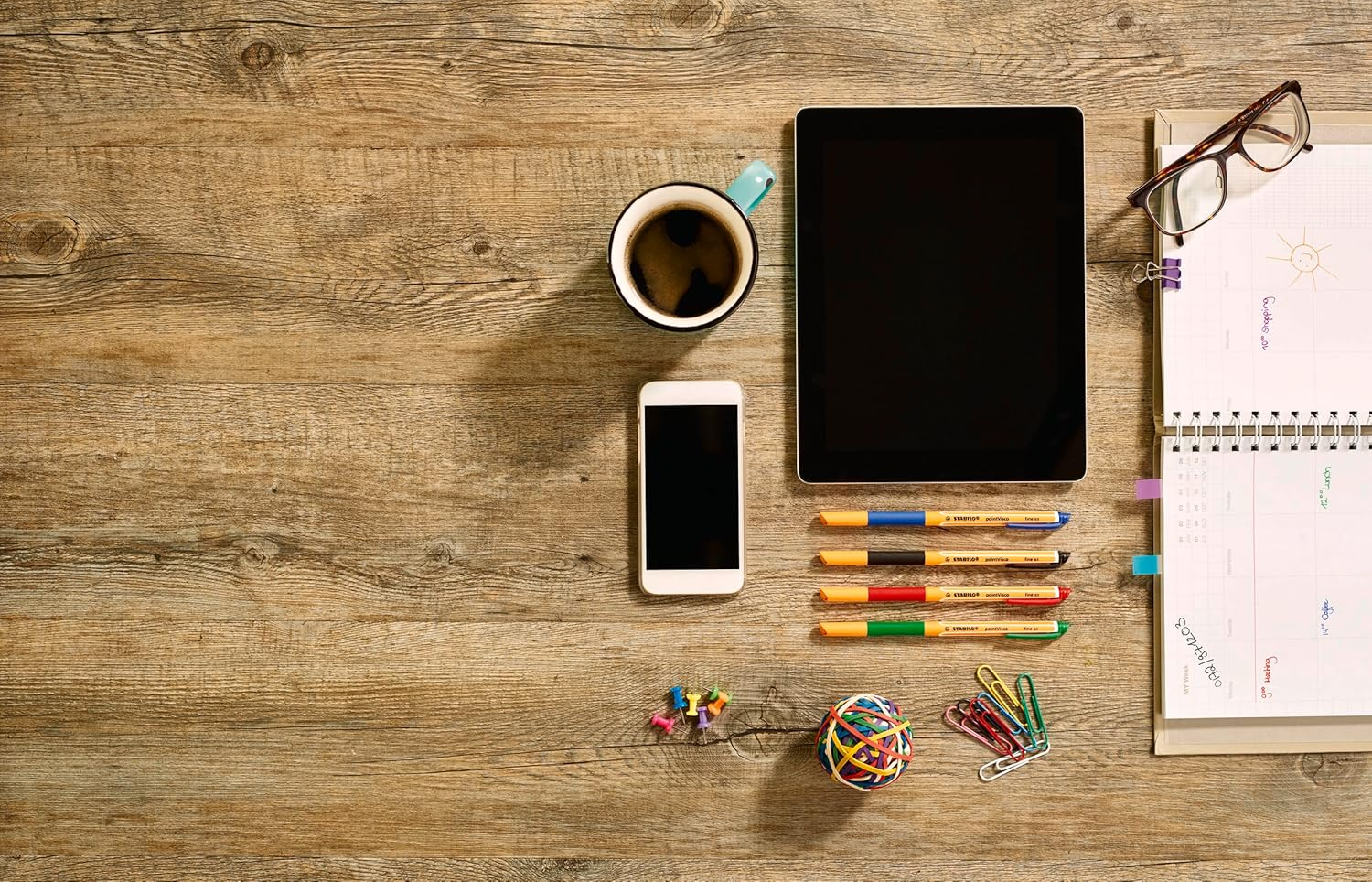 STABILO Pointvisco Gel Rollerball - Blue/Black/Red image number 5