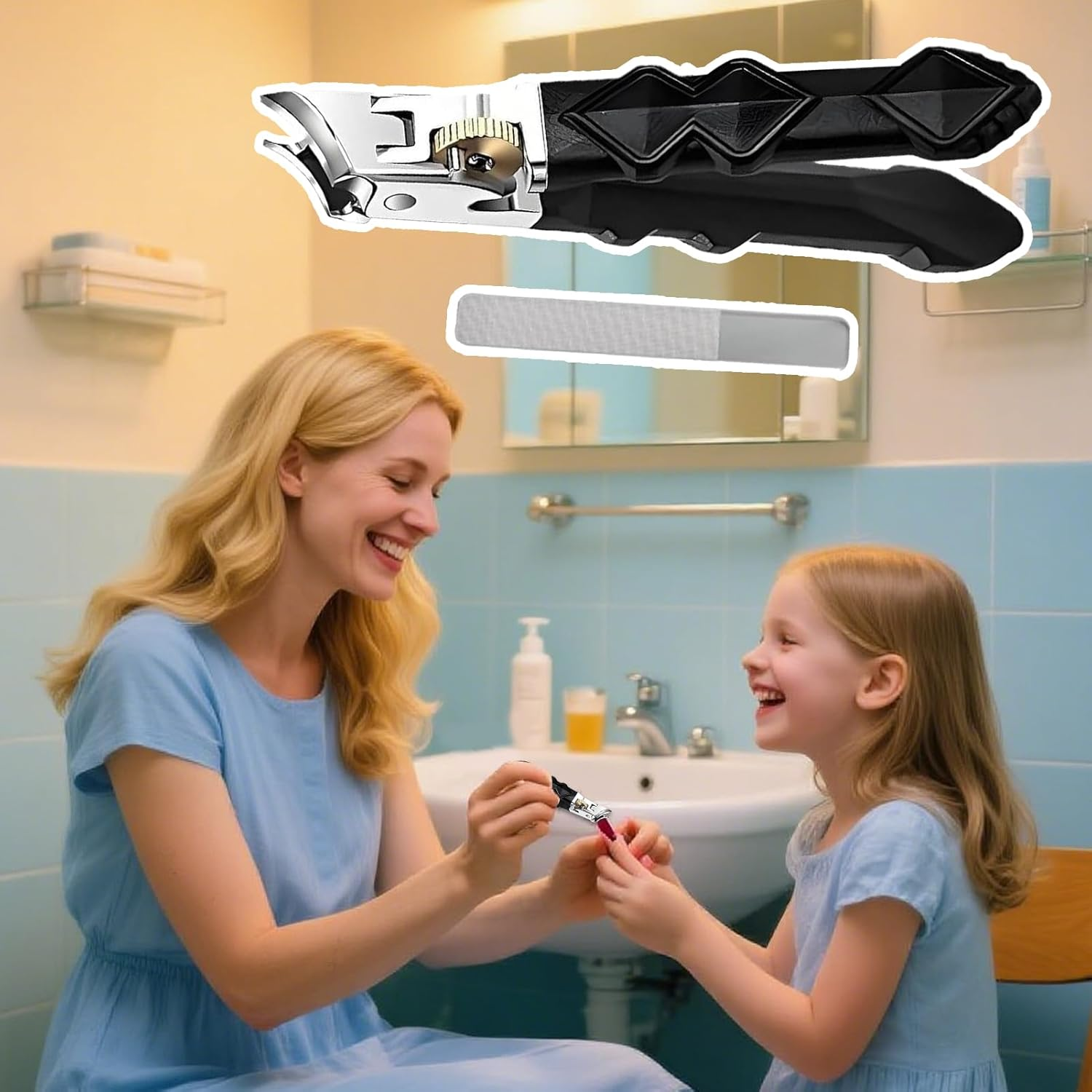 Nail Clipper Set | Slanted Heavy Duty Nail Clippers,Manicure Kit for Household Travel Kids Men Women Elderly Home Bath Spa Salon image number 1