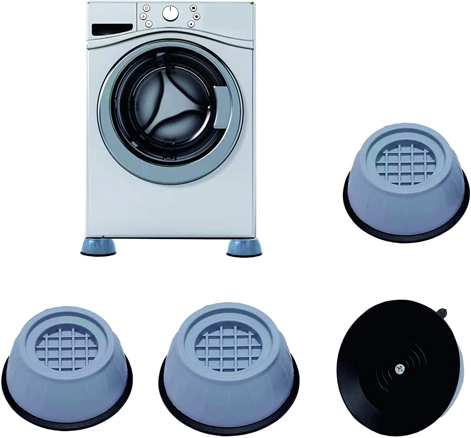 Anti Vibration Pads, 4Pcs Washing Machine Base Foot Pads, Non Slip Heighten Shock and Noise Cancelling Mat for Washer and Dryer Machine Support Protects Pedestals (4 PCS) image number 2