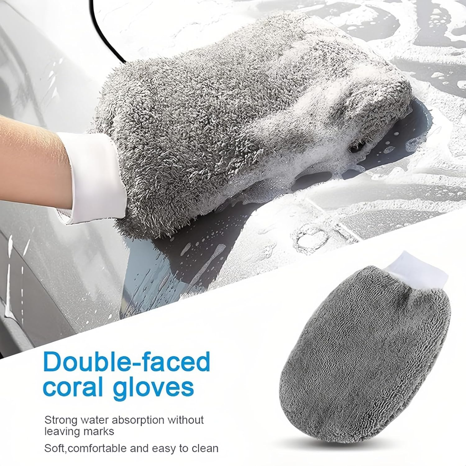 Car Detailing Towel Set, 9Pcs Car Wash Cleaning Tools Kit, Super Absorbent Auto Detailing Towel with Soft Microfiber Cloth, for Cleaning Wheels, Interior, Exterior, Leather, Air Vents image number 3