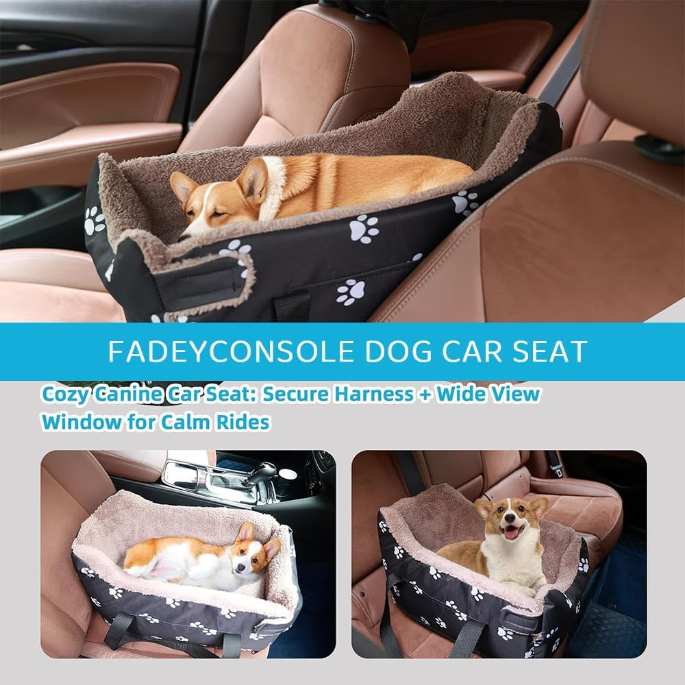 Center Console Pet Car Seat &ndash; Middle Console Booster for Dogs & Cats, Secure Travel Seat for Cars, Black image number 5