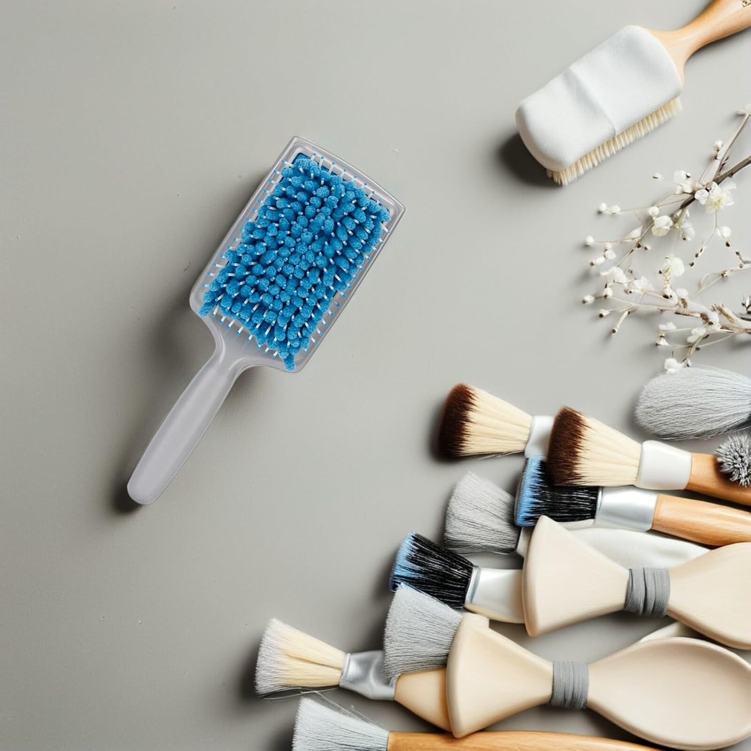 Ipetboom Hair Brush Dryer Absorbent Microfiber Bristles Fast Drying Comb Hair Drying Brush Ergonomic Handle for Comfortable to Hold image number 5