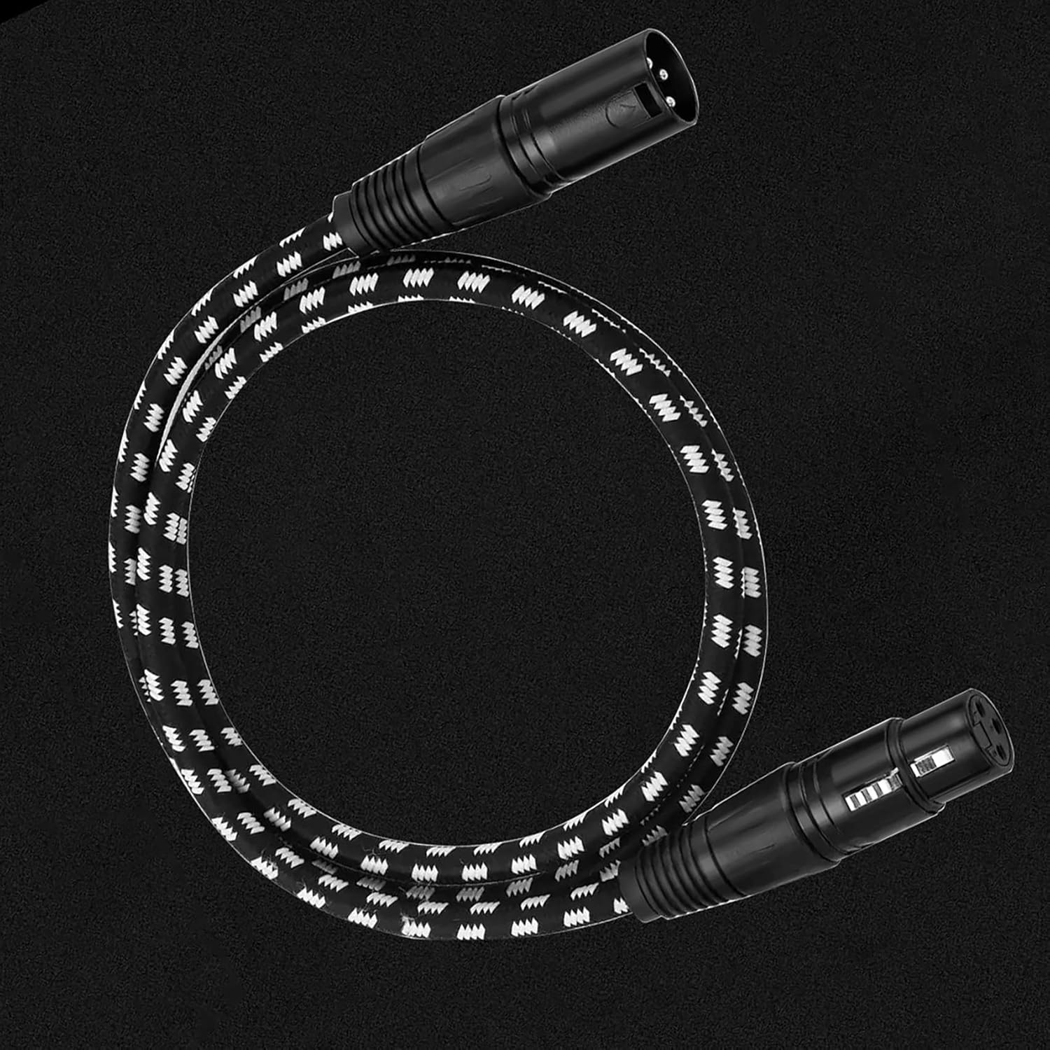 XLR Cables, Tunghey XLR Cable Heavy Duty Microphone Cable XLR Male to Female Nylon Braided XLR Microphone Cable (3M) image number 2
