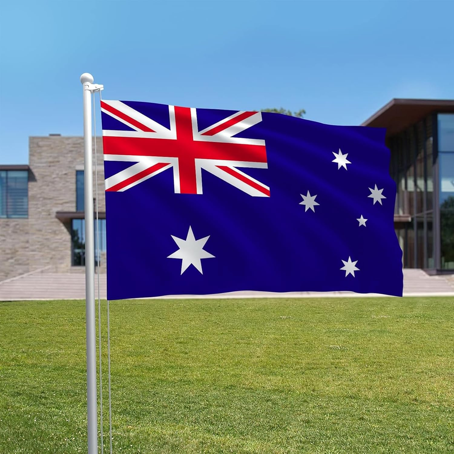 Australian Aussie Flag Large Size,Tuoyi Vivid Color and UV Fade Resistant 90X150Cm Heavy Duty Outdoor 3X5 Ft Australian National Flags image number 2