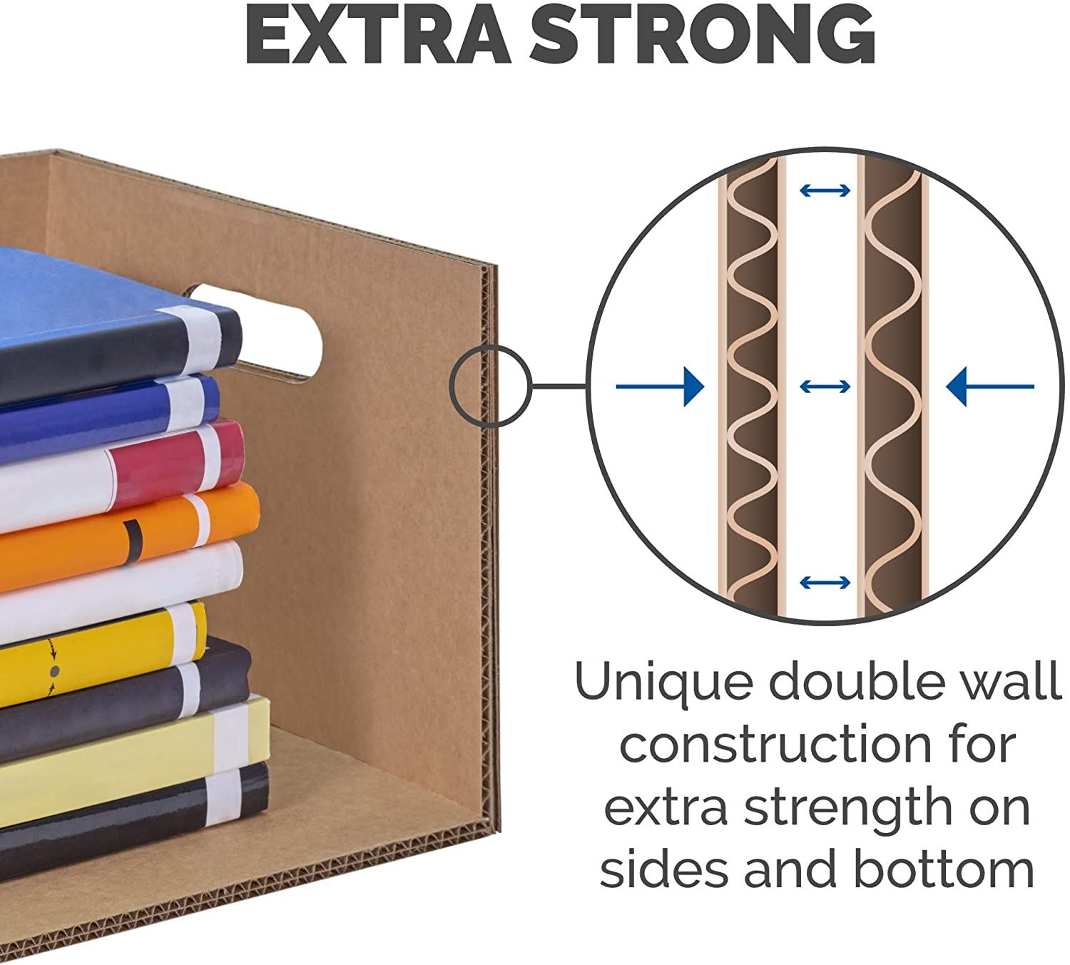 Bankers Box Smoothmove Classic Moving Boxes, Tape-Free Assembly, Easy Carry Handles, Medium, 18 X 15 X 14 Inches, (7717204) image number 2