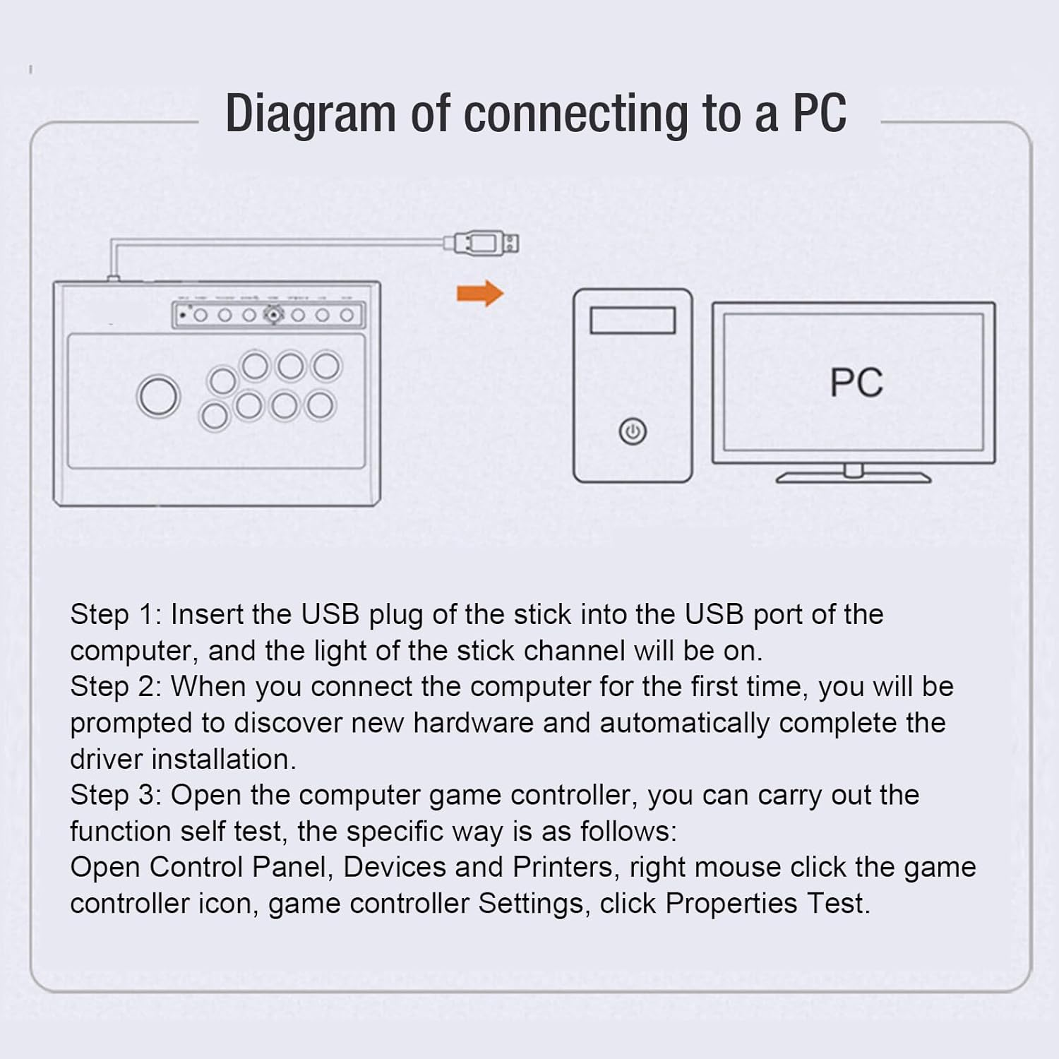 Fighting Stick Controller, DP LS Two Modes Fight Stick Joystick, 360&deg; Wide Angle Game with Non Slip Rubber Base, for for for Lite, PC image number 2