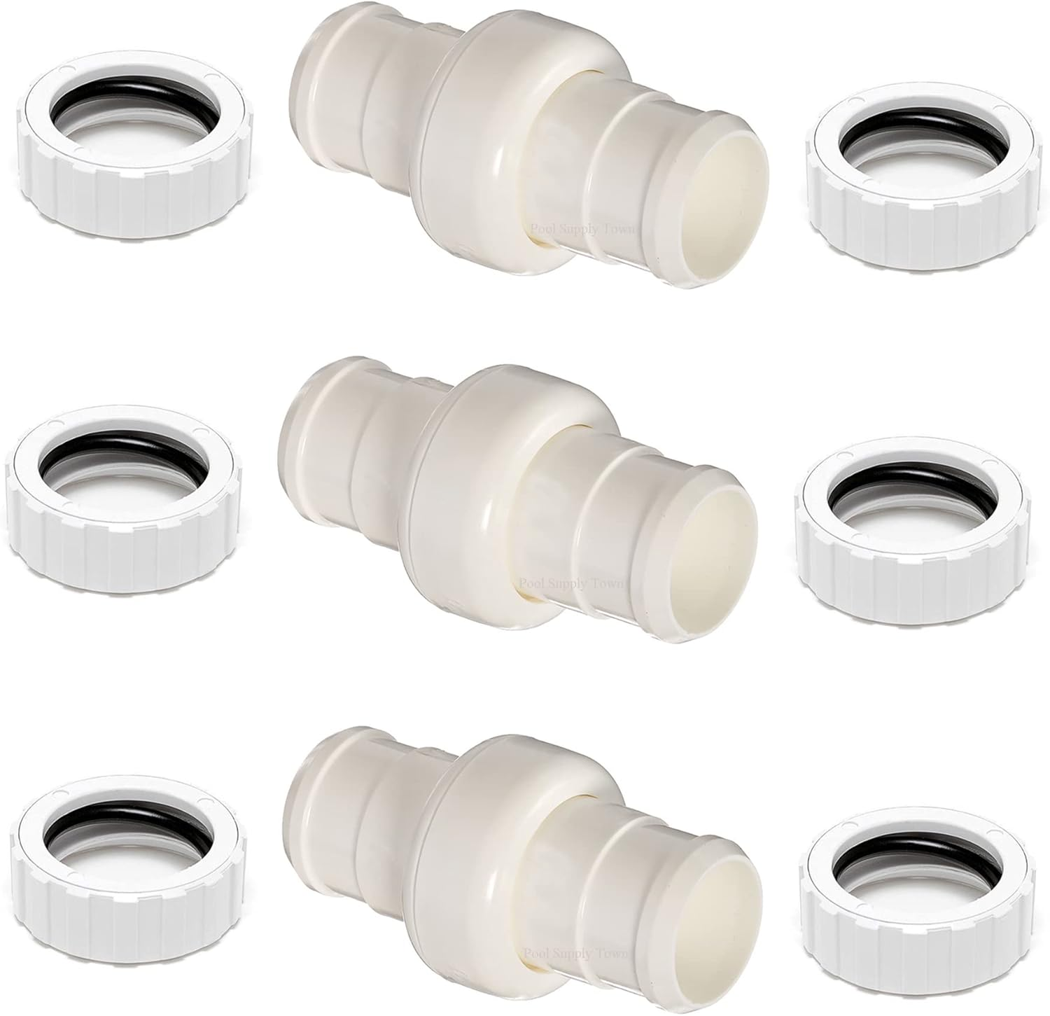 3PCS Pool Cleaner Hose Swivel 9-100-3002 & 6PCS Hose Nut 9-100-3109 Combo Kit for Zodiac Polaris 360 Pool Cleaner image number 2