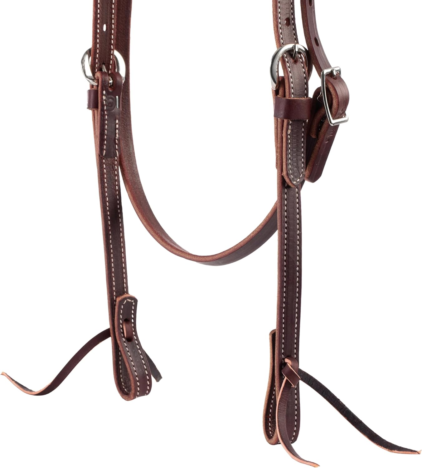 Weaver Leather Latigo Leather Browband Headstall - Burgundy image number 5