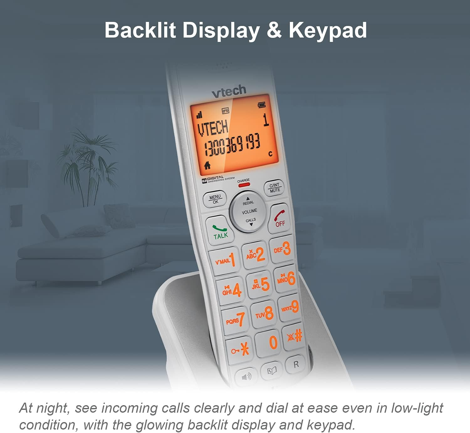 Vtech Comfort Cordless Bundle - NBN Ready Phone System - 2 Handsets - White image number 3