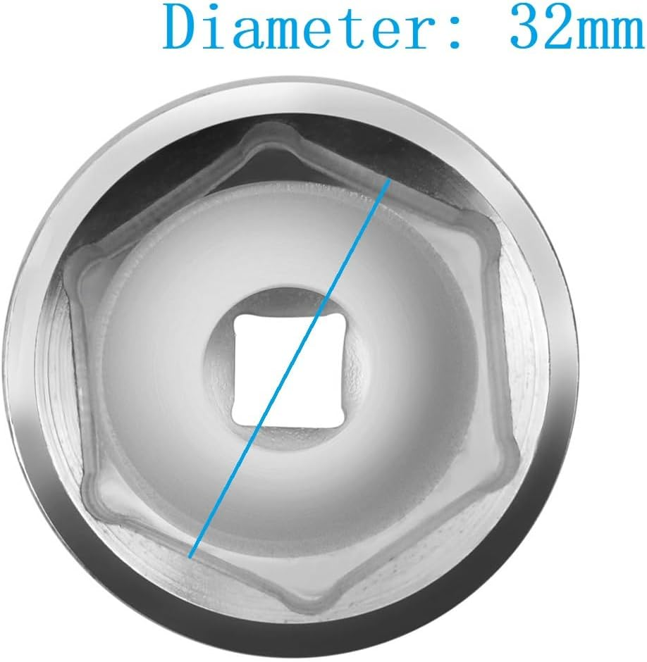 Oil Filter Wrench 32Mm 6 Pt for GM Ecotec 2.2L Volkswagen Pontiac Chevrolet Chrome-Vanadium Oil Filter Wrench