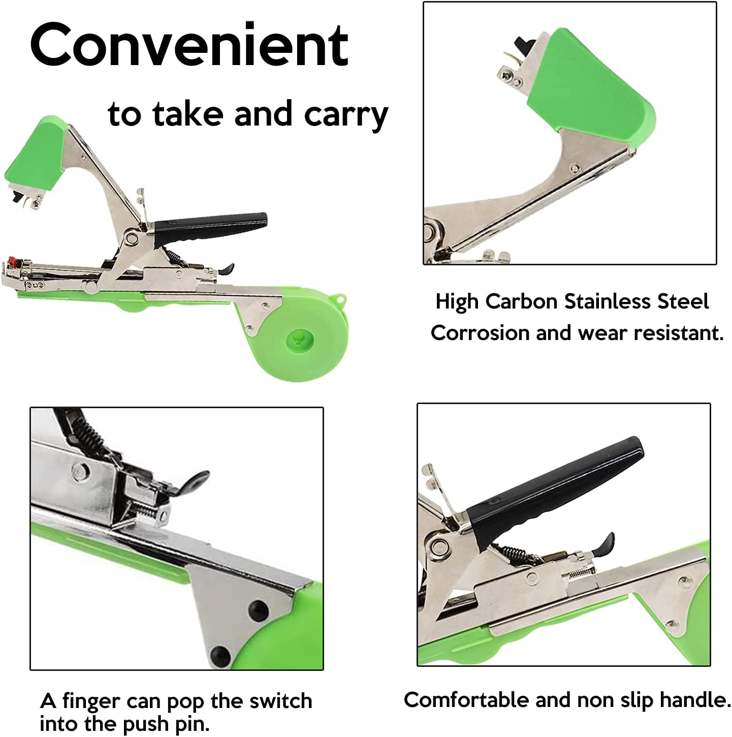 Plant Tying Machine Valuehall Plant Vegetable Hand Tying Binding Machine Tape Tool Convenient Agriculture Plant Tying Machine Tapener Tool with 10 Rolls of Tape for Plants V7G09 image number 2