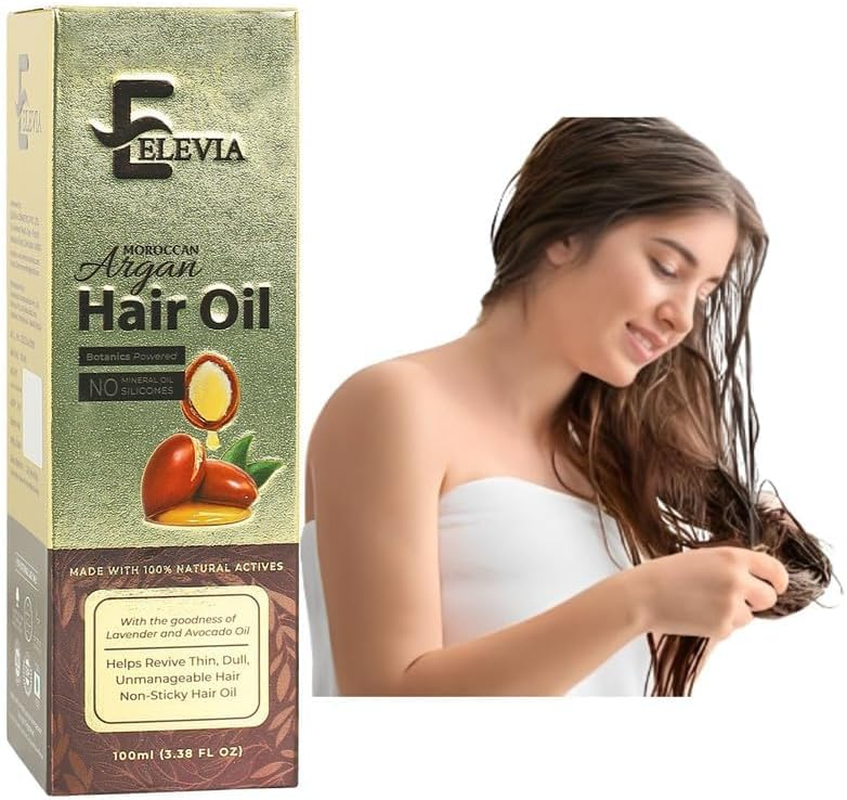 Moroccan Argan Hair Oil Lightweight, Non-Greasy Formula for Hair Growth and Thick Hair