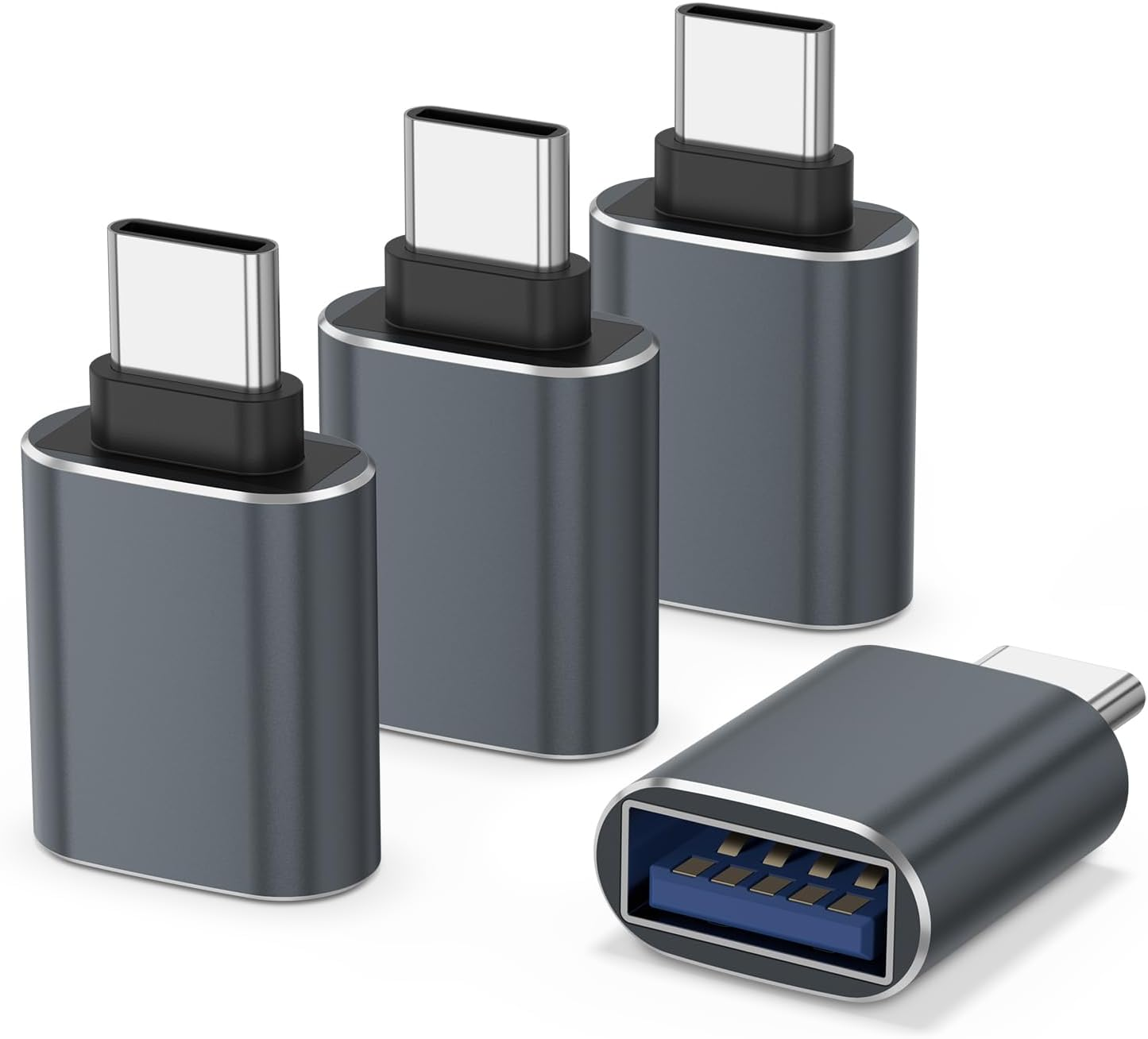 4 Pack USB C to USB Adapter for Iphone 16 Charger Adapter,Usb C Male to USB a Female 3.0 OTG Adapter,Fast Charge and Sync Converter for Apple Watch Series 10,Iphone 15 13 14 12 Pro Max image number 2