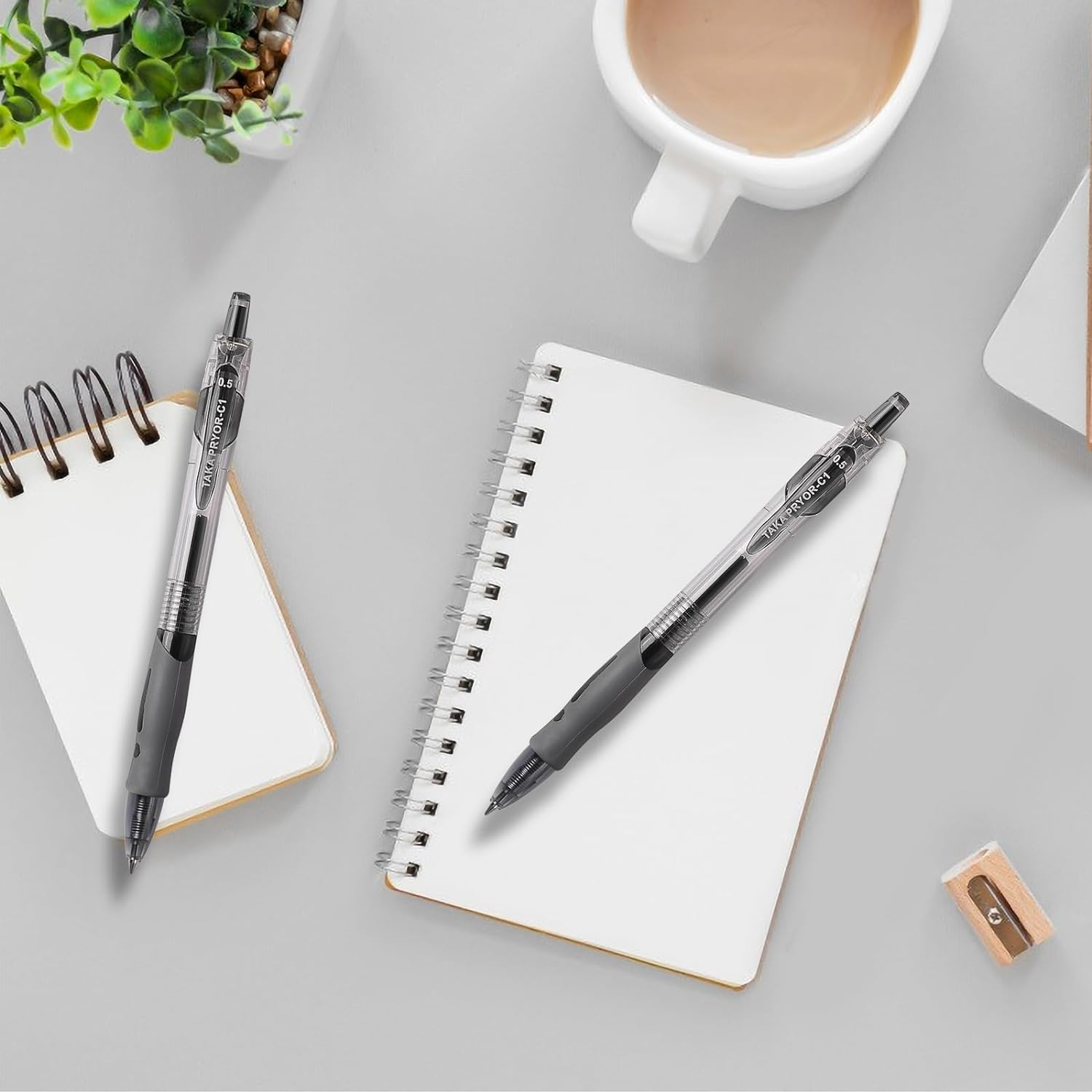 5 Pcs 0.5Mm Black Ink Pens ，Retractable Quick Dry Gel Ink Pen，Fine Point Smooth Writing Pens, High-End Series Pens for Journaling Note Taking, Cute Office School Supplies Gifts for Women Men image number 2