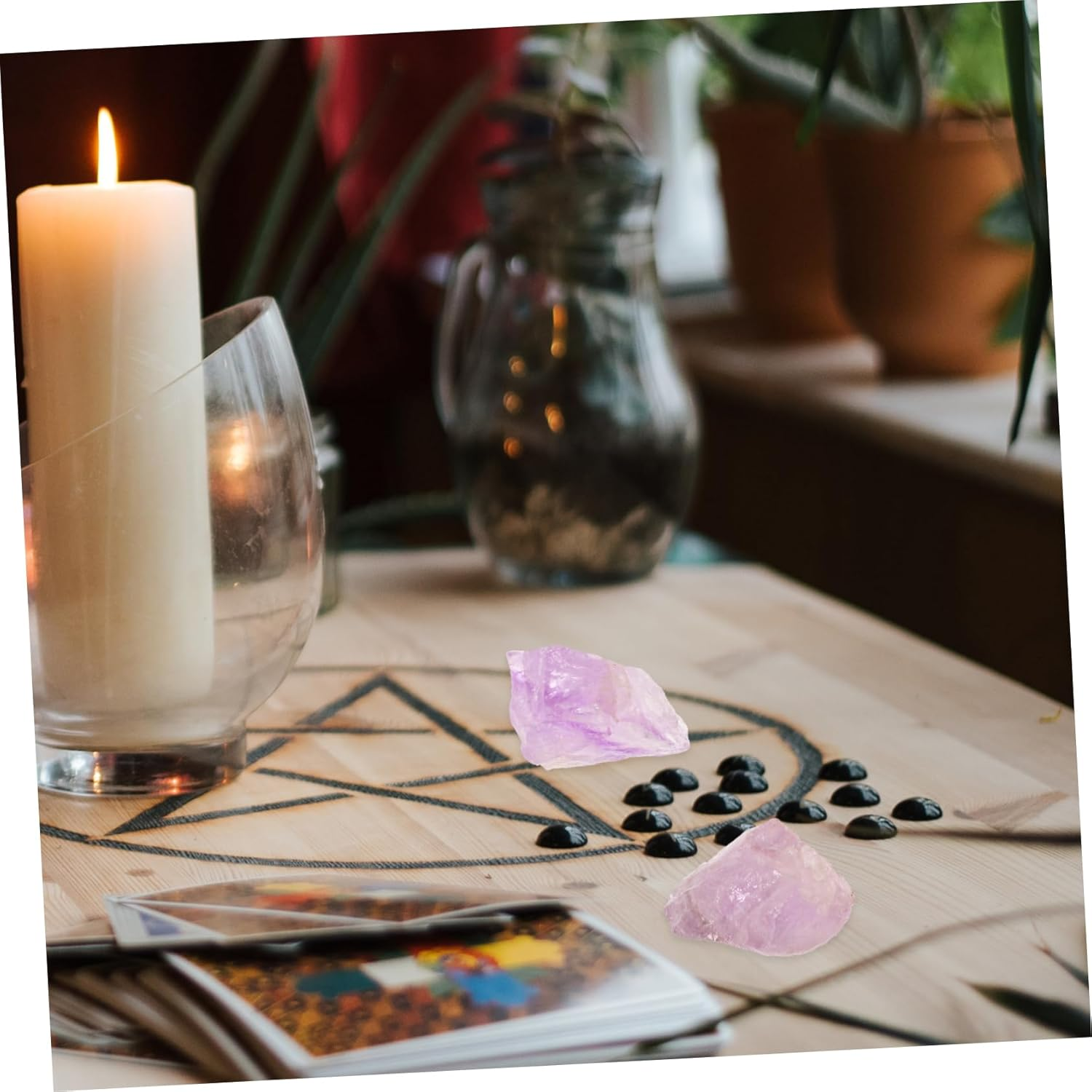 Beautiful Crystal Stones Set Aromatherapy Diffuser Stone Crystal Ornament for Home Decor - Light Green image number 7