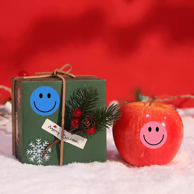 1500 Pieces Happy Smile Face Decal Small Happy Face Decal Mini Motivational Reward Stickers Colorful Incentive Stickers image number 1