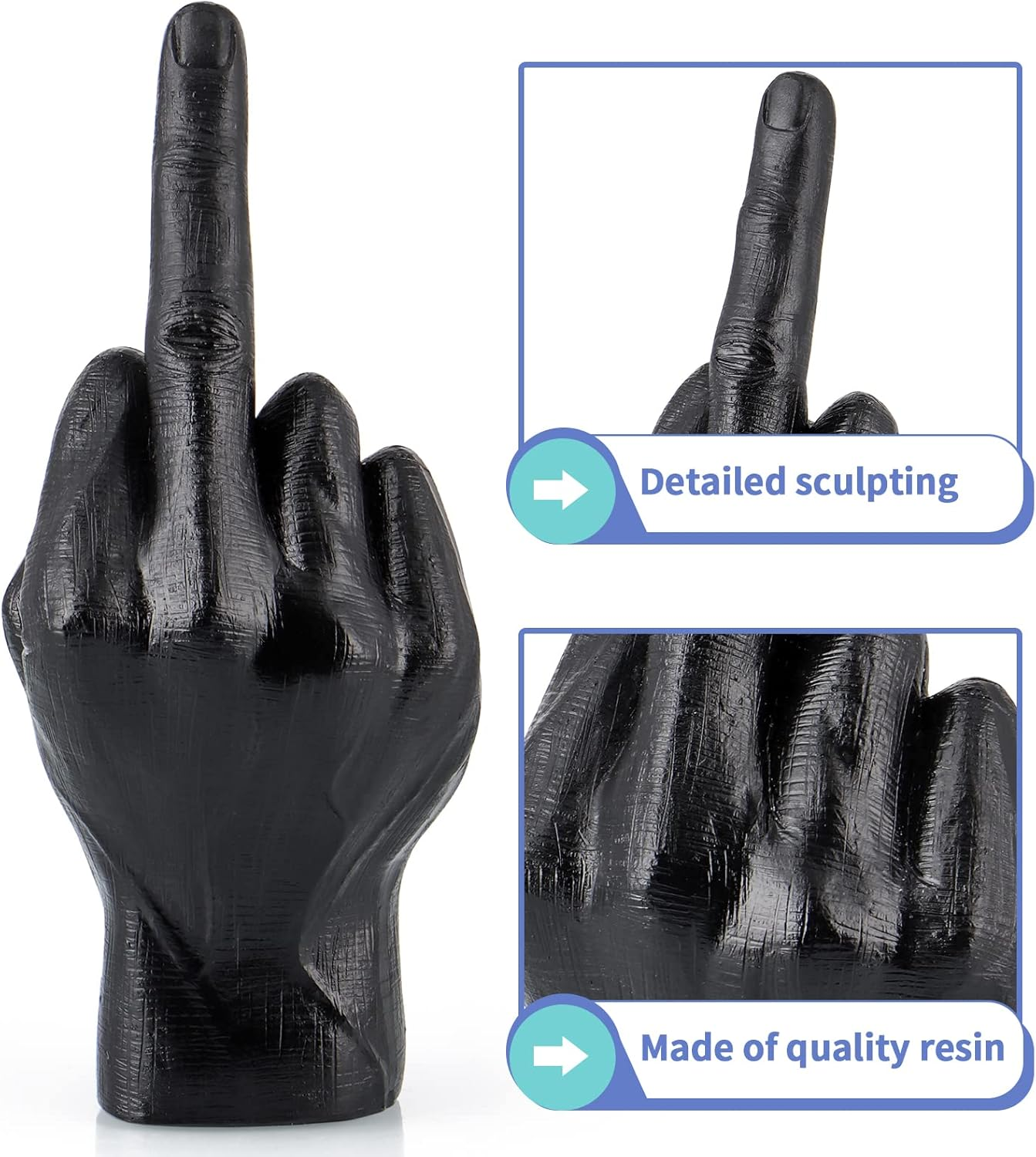 MOLIGOU Hand Gesture Desk Statues, Finger Sculpture Decor, Hand Statue Decor for Living Room, Shelf image number 2