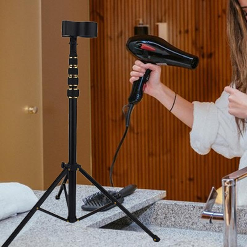 Blow Dryer Holder Stand Adjustable Tripod for Bathroom and Home Use image number 3
