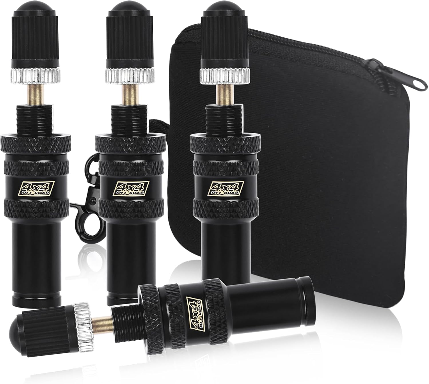 Automatic Tire Deflator Kit, 4 Pcs Adjustable Auto-Stop Tire Deflator Valve (10-30 PSI), 4X4 Portable Air Deflator Tire Valve Core Tool, Tire Air down Tool for Vehicles, Motorcycles, Cars, Trucks image number 4