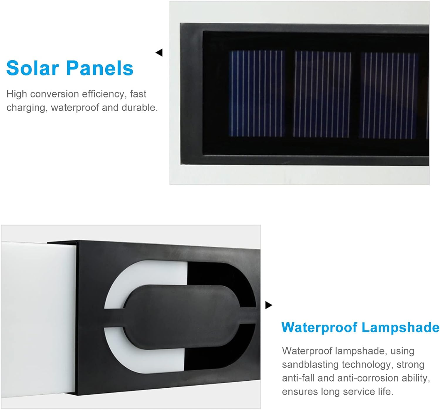 Solar House Number Light, LED Illuminated Address Plaque for Houses Address Numbers Solar Powered LED Address Sign for Home Villa Yard Street 2 image number 4