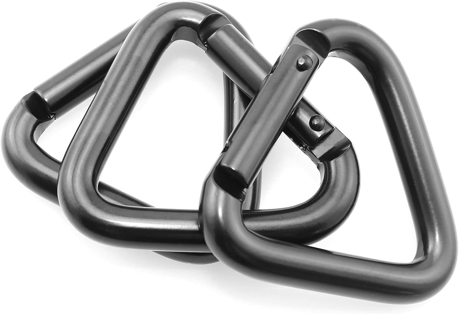 5 Pieces Aluminum Alloy Keychain Kettle Buckle Triangle Outdoor Camping Hiking Keychain Snap Clip Hook image number 1