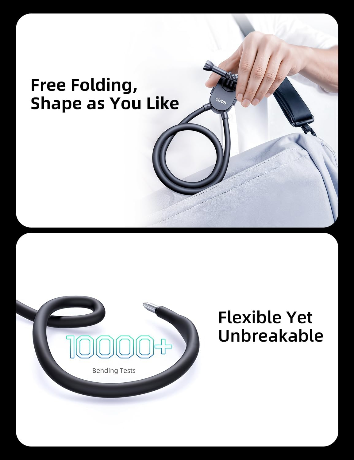 Llano Magnetic Neck Mount with Adjustable Chest Strap for Gopro 13/12/11/10/9, DJI Osmo Action 5/4/3, Insta360 X5/X4/X3/Ace Pro 2, AKASO, Comfortable Air Cushion and Ergonomic Design, POV Vlogging