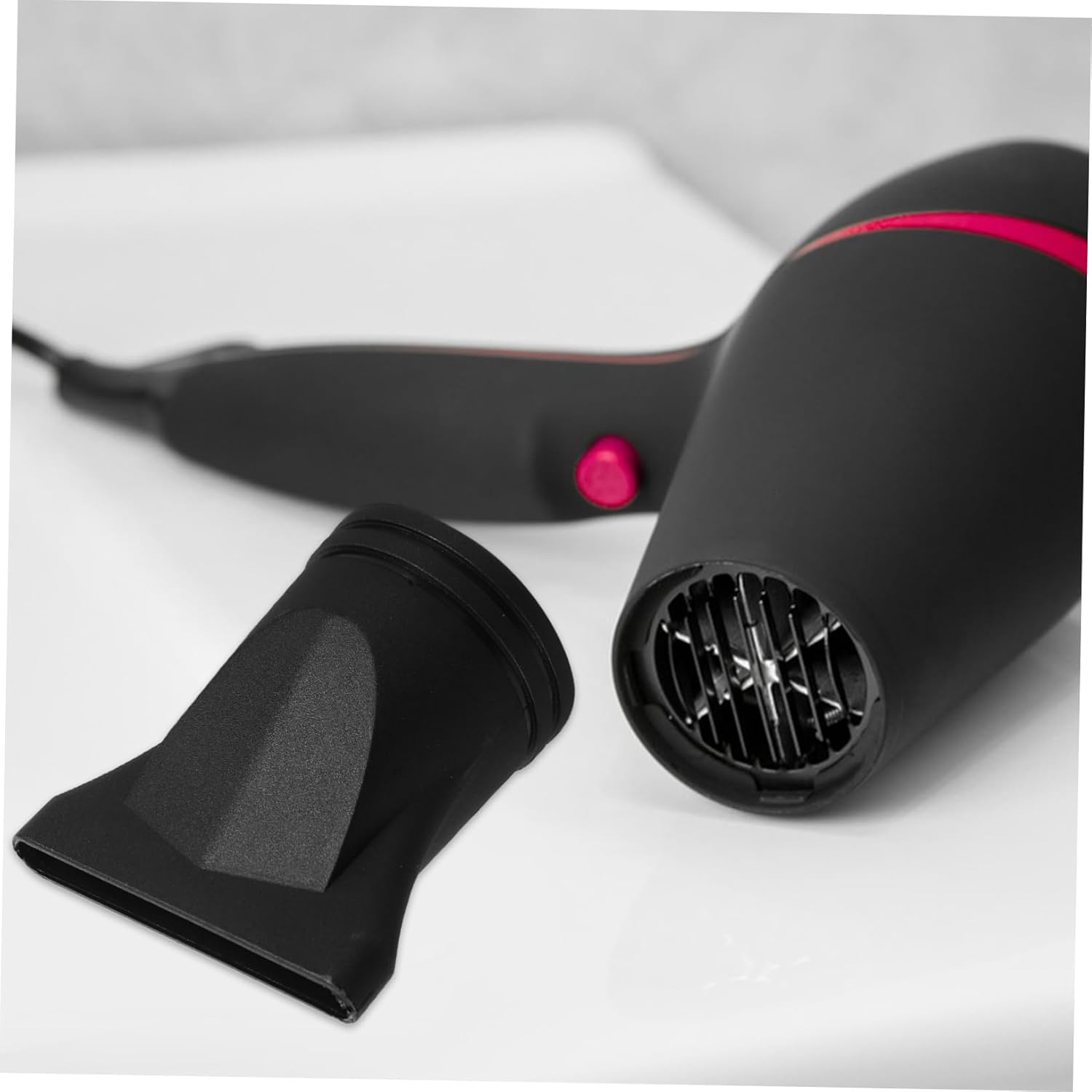 Generic Blower Tube Air Collector Hairdryer Blow Dryer Hair Dryer Concentrator Narrow Diffuser Nozzle Hair Styling Tools Hair Dryer Single Nozzle Hair Dryer Attachment Nozzle Black Plastic