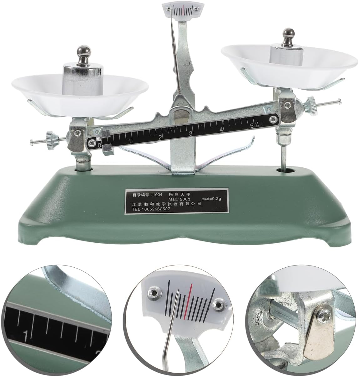 Triple Beam Balance Scale with Weights and Tweezers, 200G/0.2G Precision, Aluminum Alloy, for Kids Science Experiments, Classroom Teaching Tool, Multi-Color image number 3