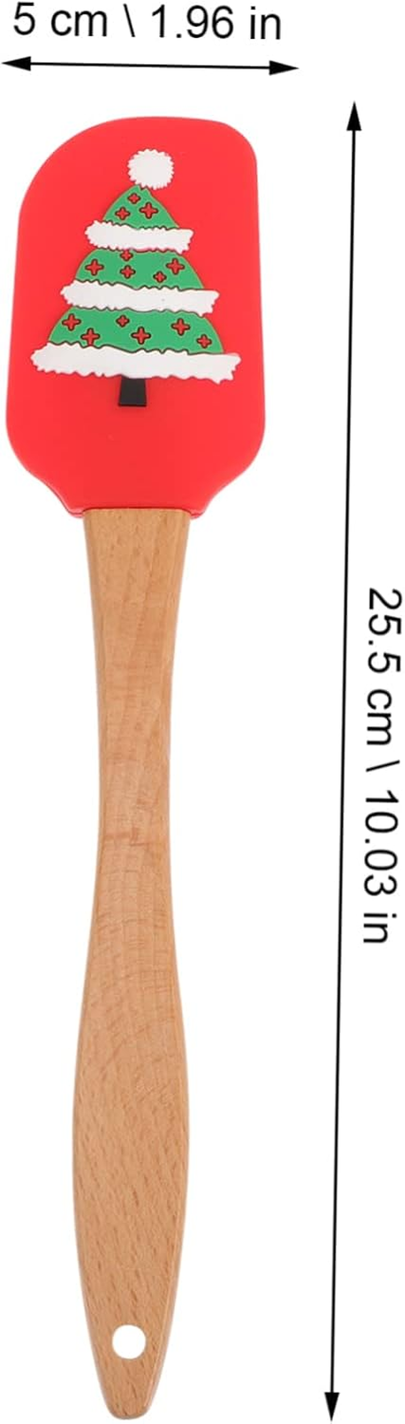 CHILDWEET Christmas Silicone Spatula Handle Festive Baking Tool for Mixing and Spreading Adorable Kitchen Gadget for and Desserts image number 3