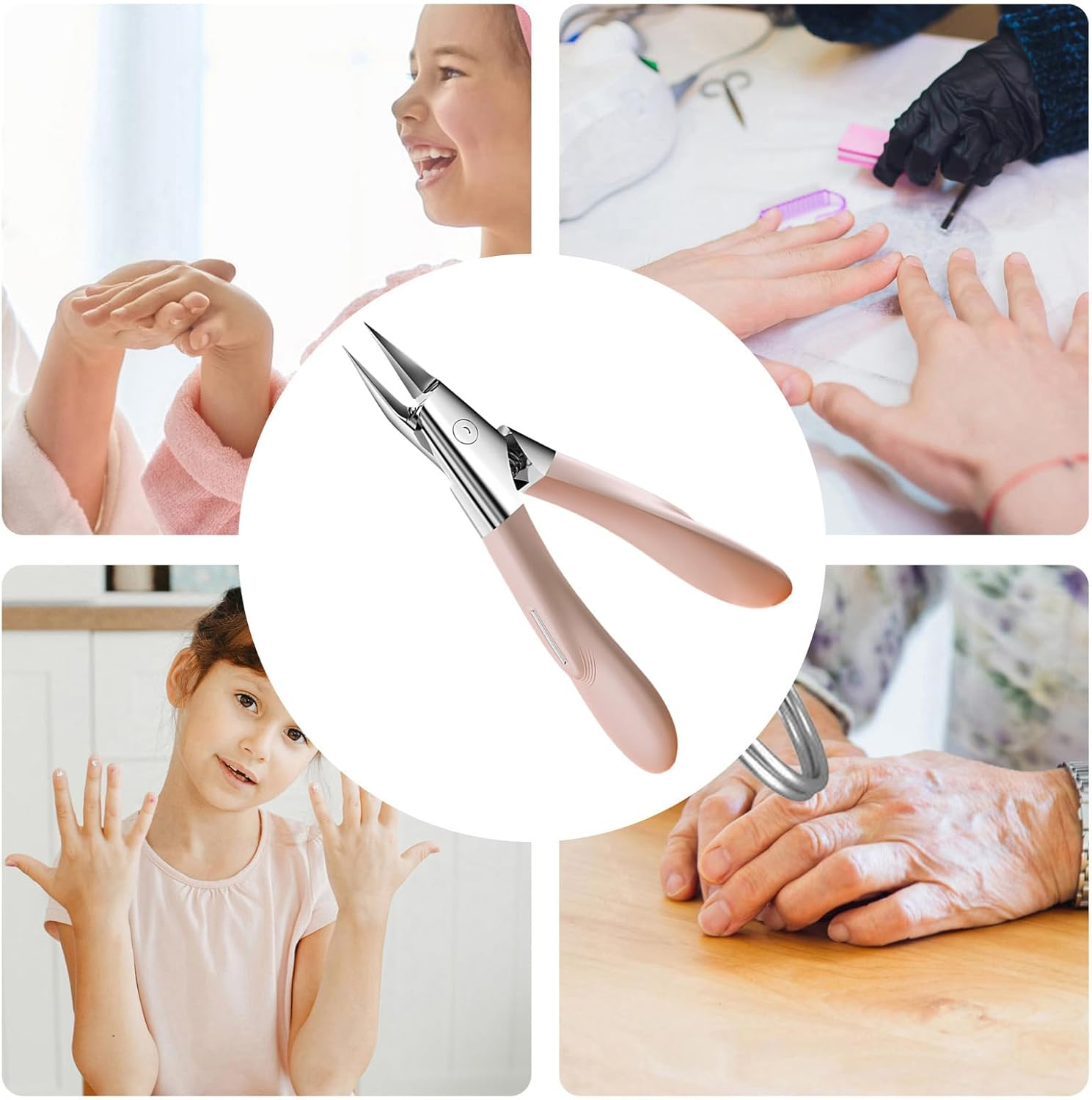 Curved Nail Clippers, Thick Toenails Trimmer, Portable Ergonomic Ingrown Nail Clippers for Salon Pedicure Manicure Home Women Men Kids image number 2