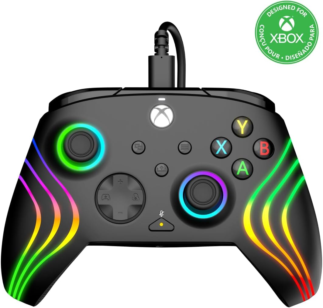 PDP XB Afterglow Wave Wired Controller for Xbox - Black image number 2