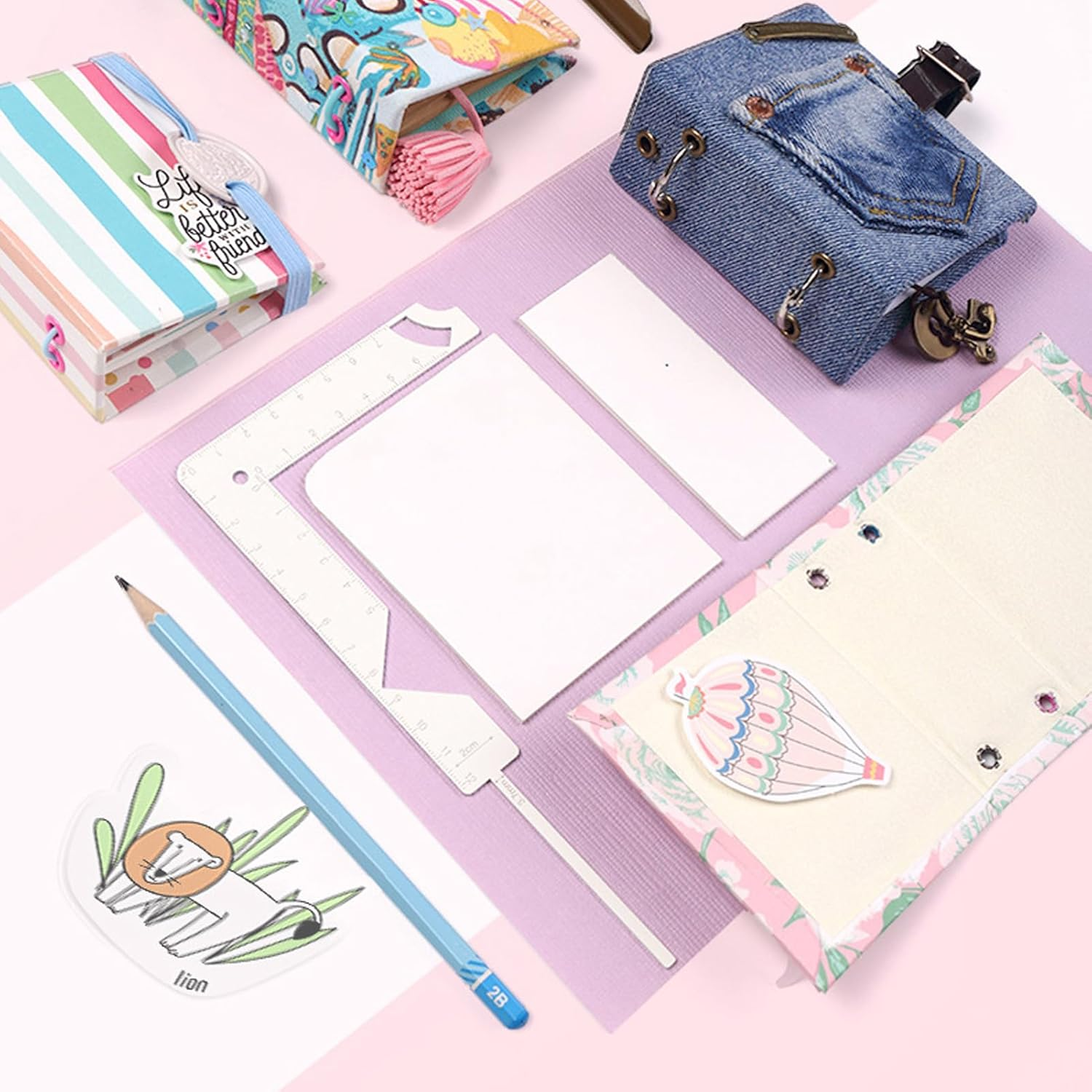 Book Cover Guide, Metal Bookbinding Cover Tool High Accuracy Bookbinding Kit Sturdy Bookbinding Ruler DIY Bookbinding Scrapbook Tool for Journal Cover, Album, Planner, Calendar image number 5