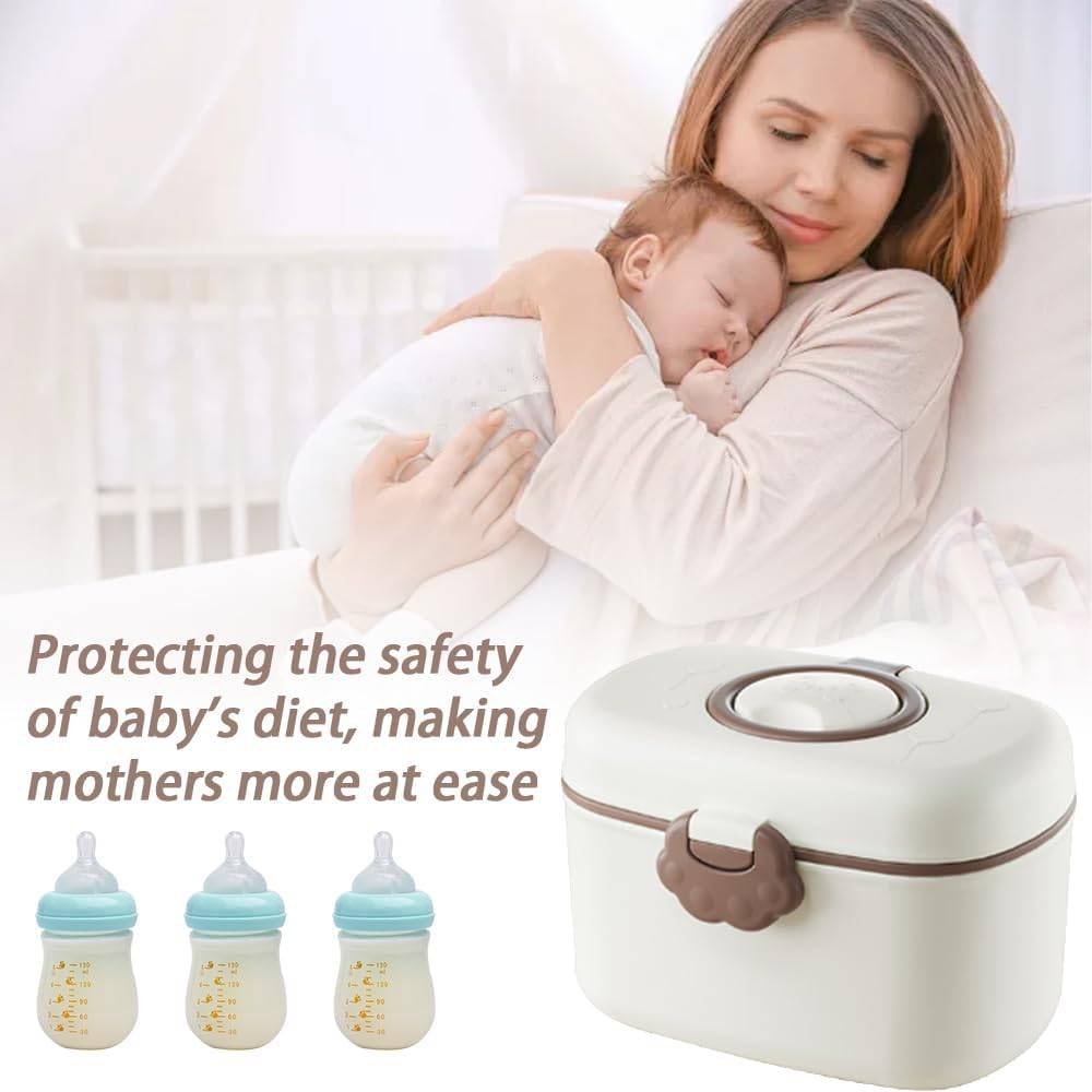 2 Pack Milk Powder Container,Food Storage Case with Fork and Spoon,Baby Snack Storage Container,Milk Powder Dispenser,Portable Dispensing Box,For Outdoor,Travel image number 4