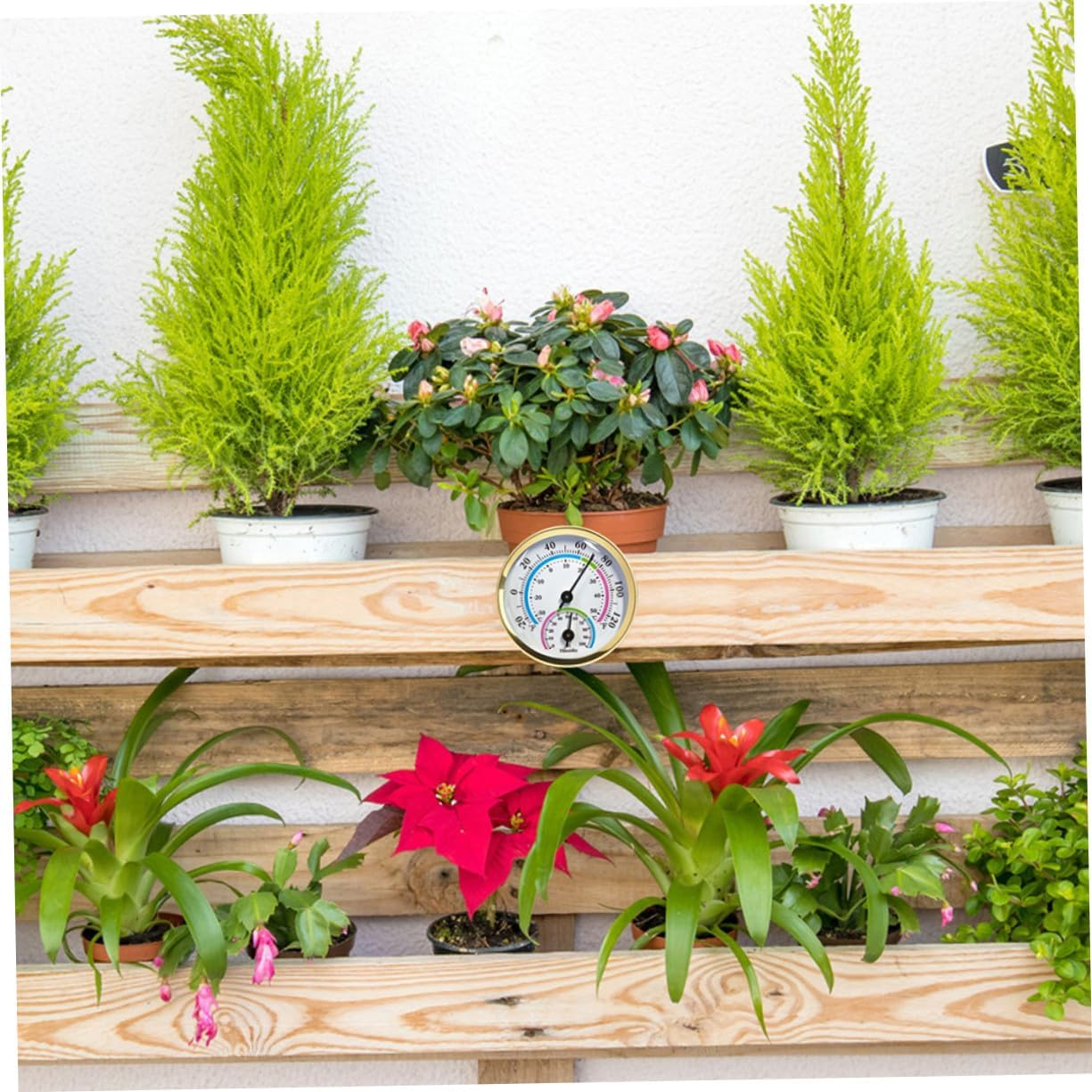 Generic 2Pcs Temperature and Humidity Gauge Multi-Functional Thermometer for Garden Outdoor Use Accurate Thermometer