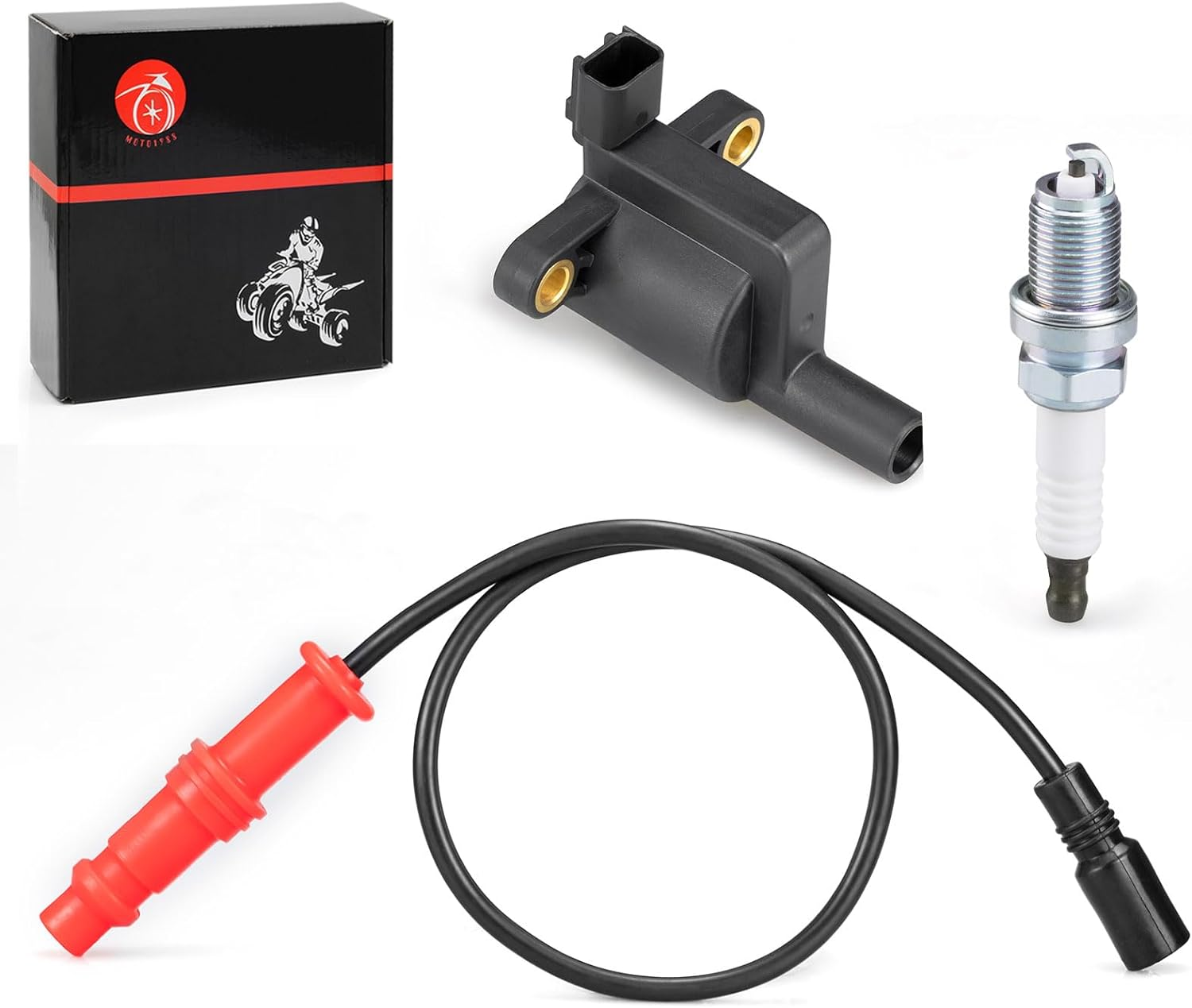 Ignition Coil W/Wire Cap & Spark Plug for Polaris Sportsman EPS/EFI/XP 550 2009-2014 Sportsman 500 EFI 2008-2014 image number 3