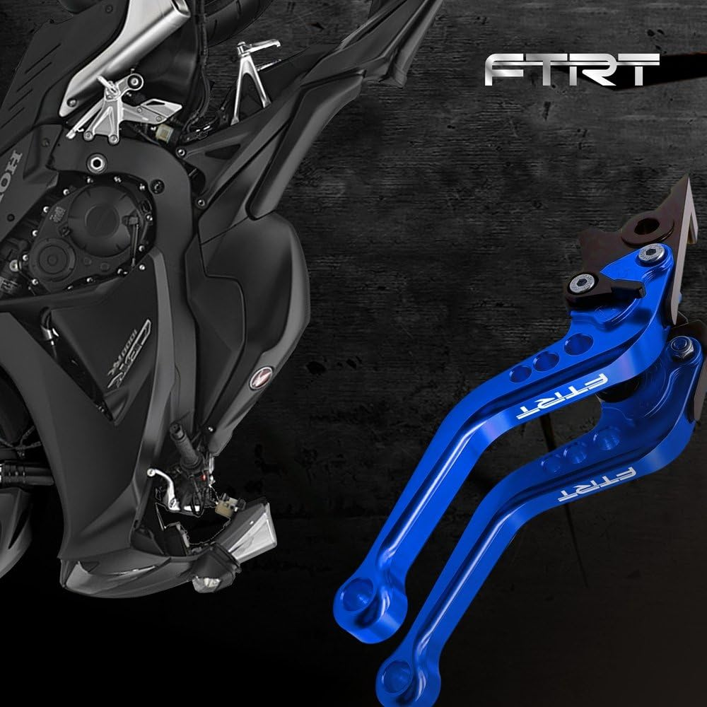 Short Brake Clutch Levers Compatible with MT-07 FZ-07 MT-09 FZ-09 2014-2020/ XJ6 Diversion 2004-2015/ FZS1000 FZ1 FAZER 06-15/ FZ6R 09-15/ FZ8 2011-2015/ XSR700 XSR900 16-19: Blue image number 6