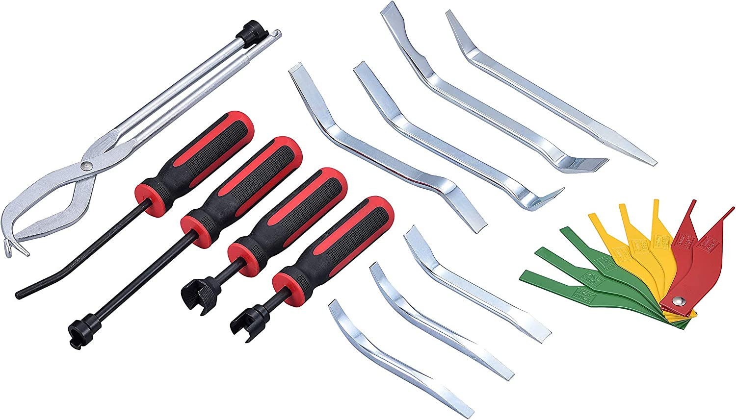 Brake Service Kit, 14-Piece Professional Drum Brake Tool Set W/Brake Lining Gauge&hellip; image number 4