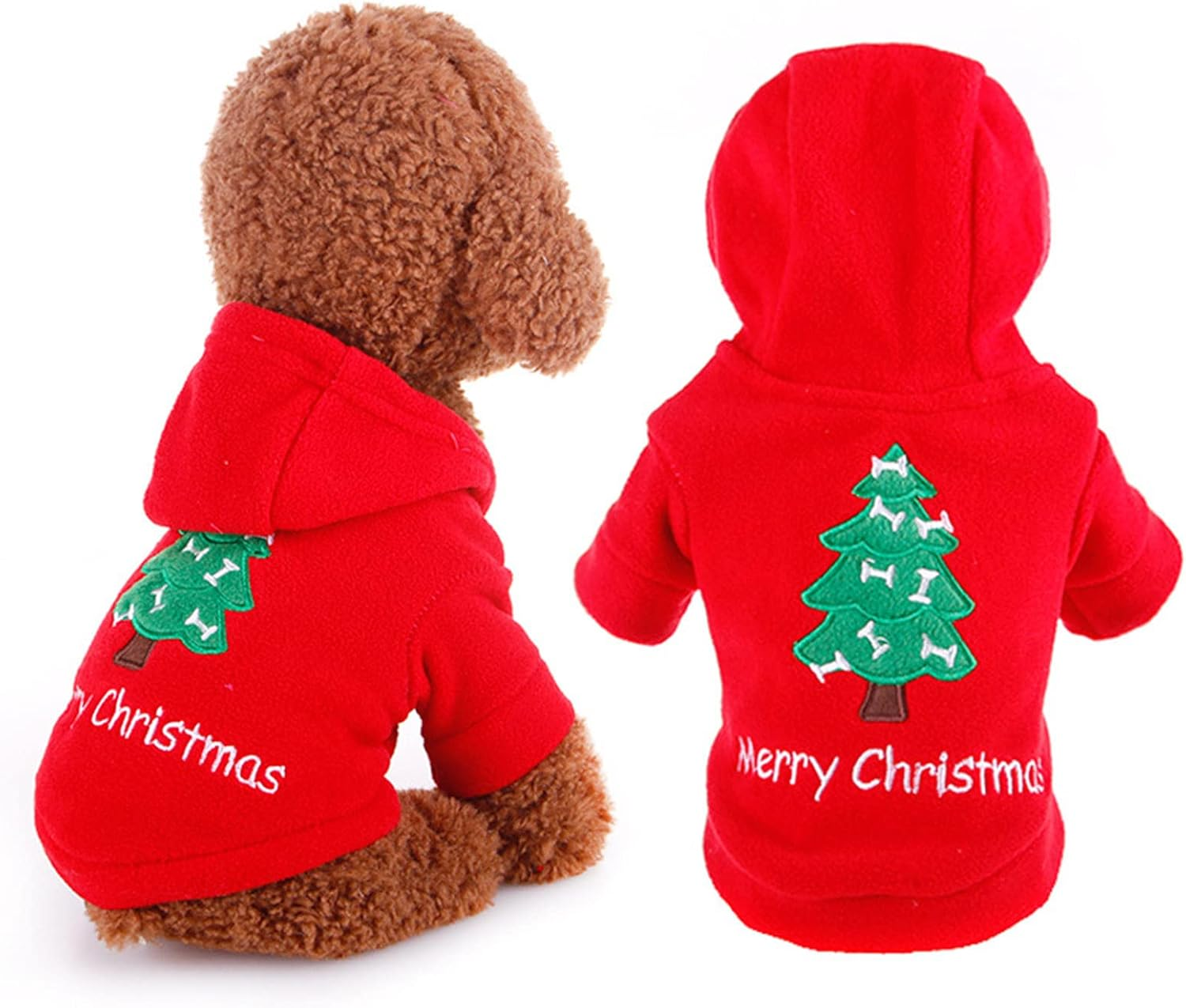 Dog Costume Pet Clothes Hoodie Red image number 1