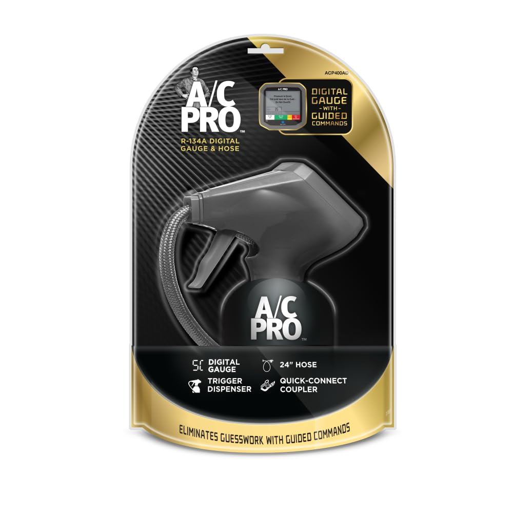 Pro-C A/C Professional Digital Display Automotive Recharge Gauge & Hose for R-134A Refrigerant, ACP400AD image number 2