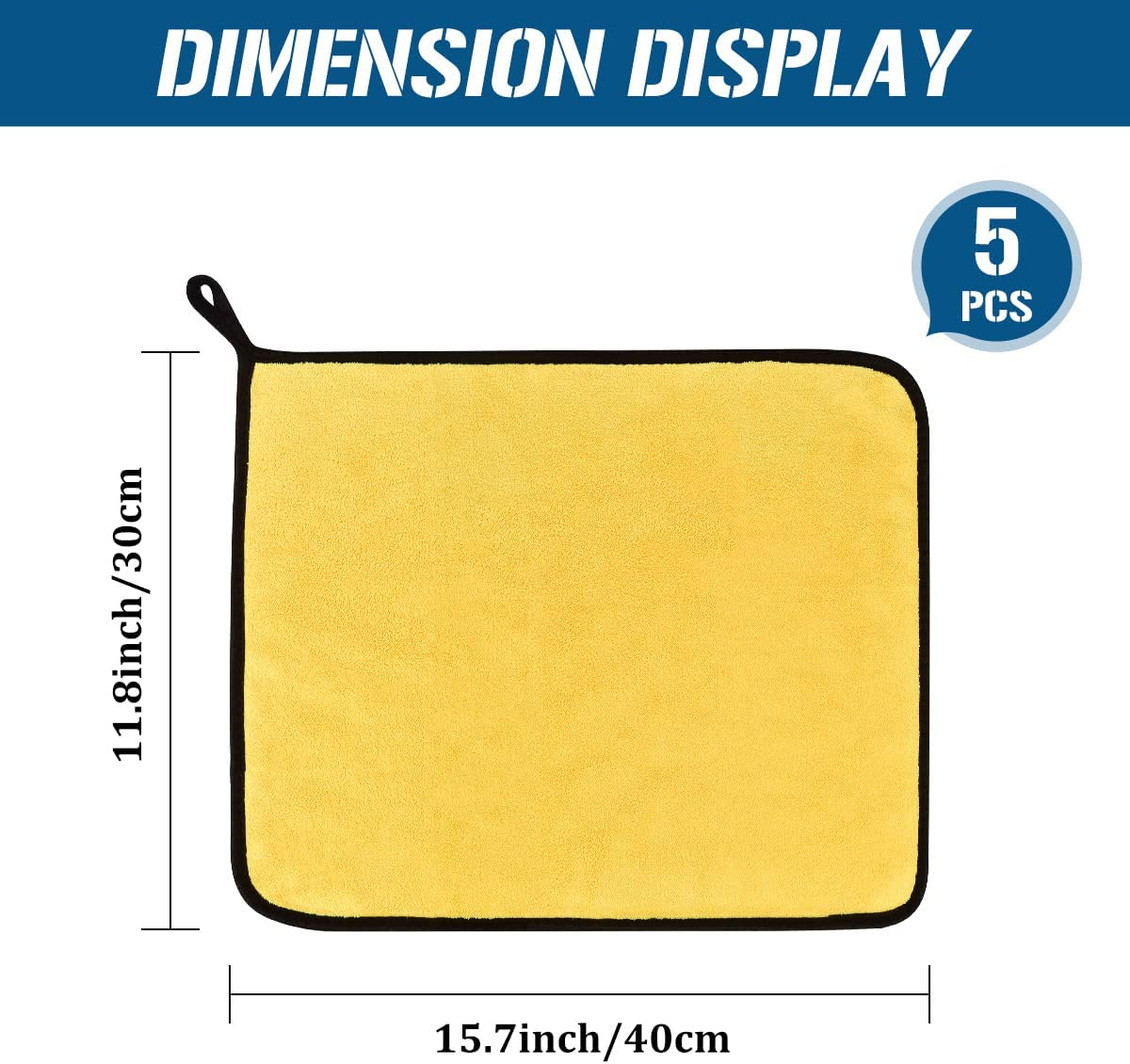 Microfiber Towel 5 Pack, Super Absorbent Drying Microfiber Cleaning Cloth for Car, House, Kitchen, Window image number 4