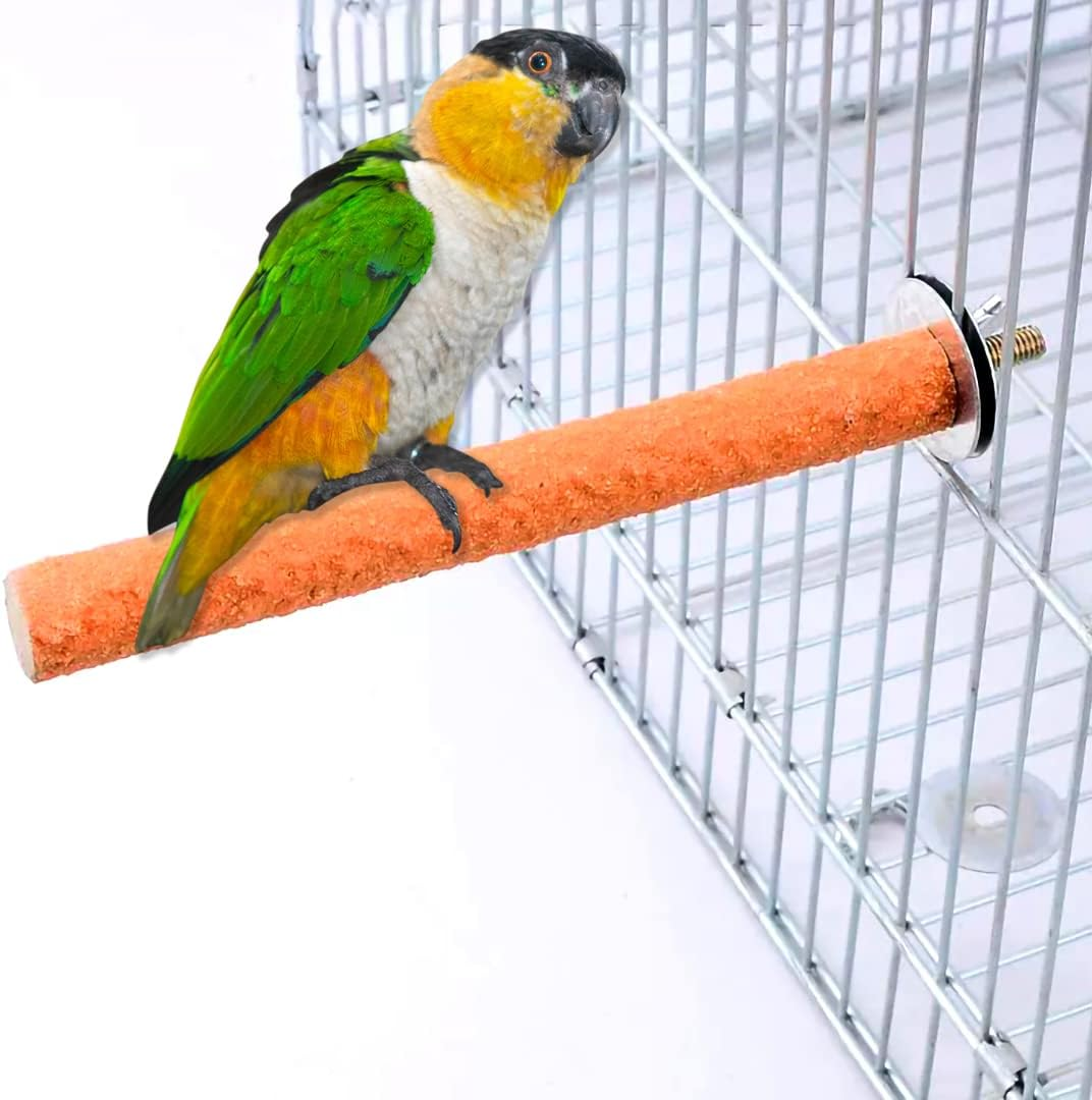 10 PCS Bird Perch, Bird Stand Toy Set Natural Wood Parrot Stand Branch Parakeet Toys Stick Exercise Bird Cage Accessories for Budgies Love Birds Finches Small Bird Toys image number 3
