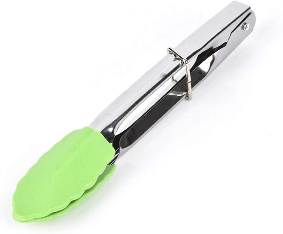 Kitchen Tongs - Stainless Steel with Silicone Tips - 18Cm - 3 Pack image number 1