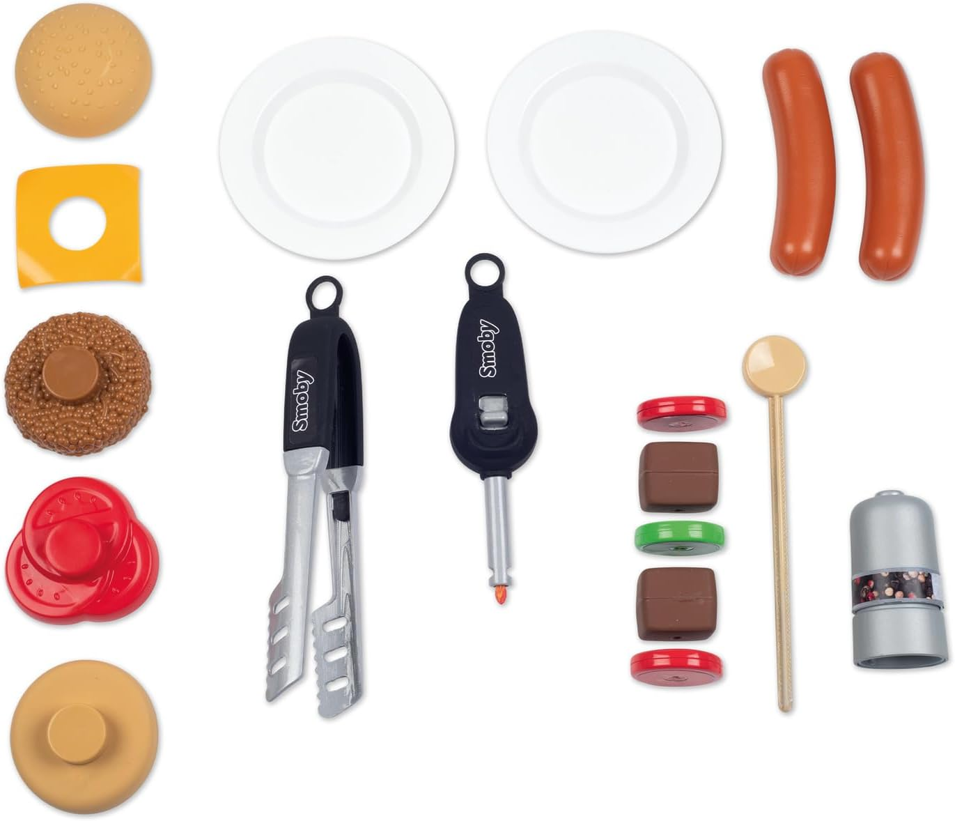 SMOBY BBQ Grill Playset &ndash; Toy Barbecue with Grill, Griddle, 18 Accessories, Magic Retractable Flames & Realistic Gas Lighter &ndash; Pretend Play Outdoor Toy for Kids Ages 3+ image number 6