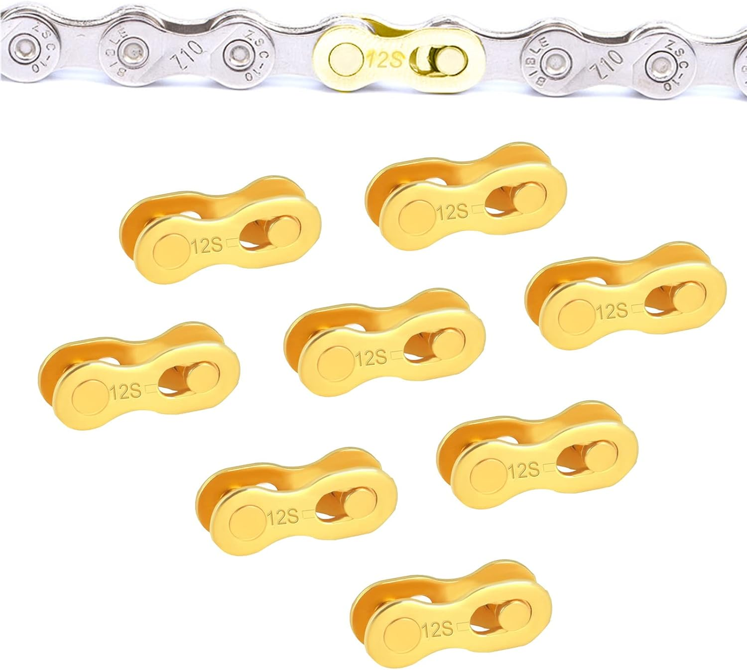 8 Pairs Bicycle Missing Link, 6/7/8/9/10/11/12 Speed Bike Chain Connector Lock Set, MTB Road Bicycle Connector for Quick Master Link Joint Chain Pin (11 Speed)