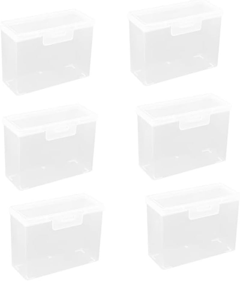 6Pcs Plastic Playing Card Case Holder,Blank Playing Card Case Clear Card Deck Box Snaps Closed,Empty Plastic Storage Box Card Holder Organizer for Bank Card, Business Card, Game Card image number 5