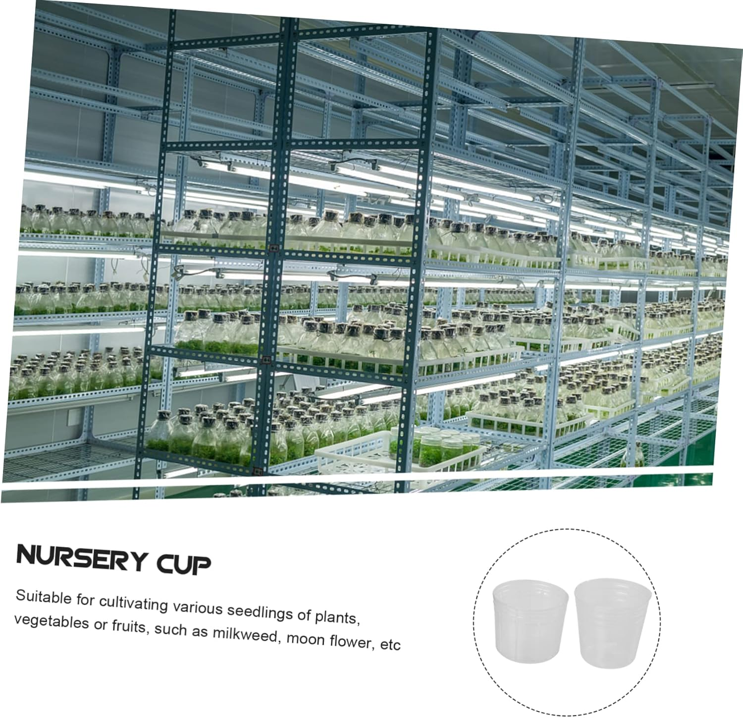 SUPVOX 50Pcs Plastic Nursery Cups with Dust Covers for Phalaenopsis Seedlings, Outdoor Planting Nutrient Pots, 1.5-Inch Gardening Containers for Orchid Propagation and Growth image number 2