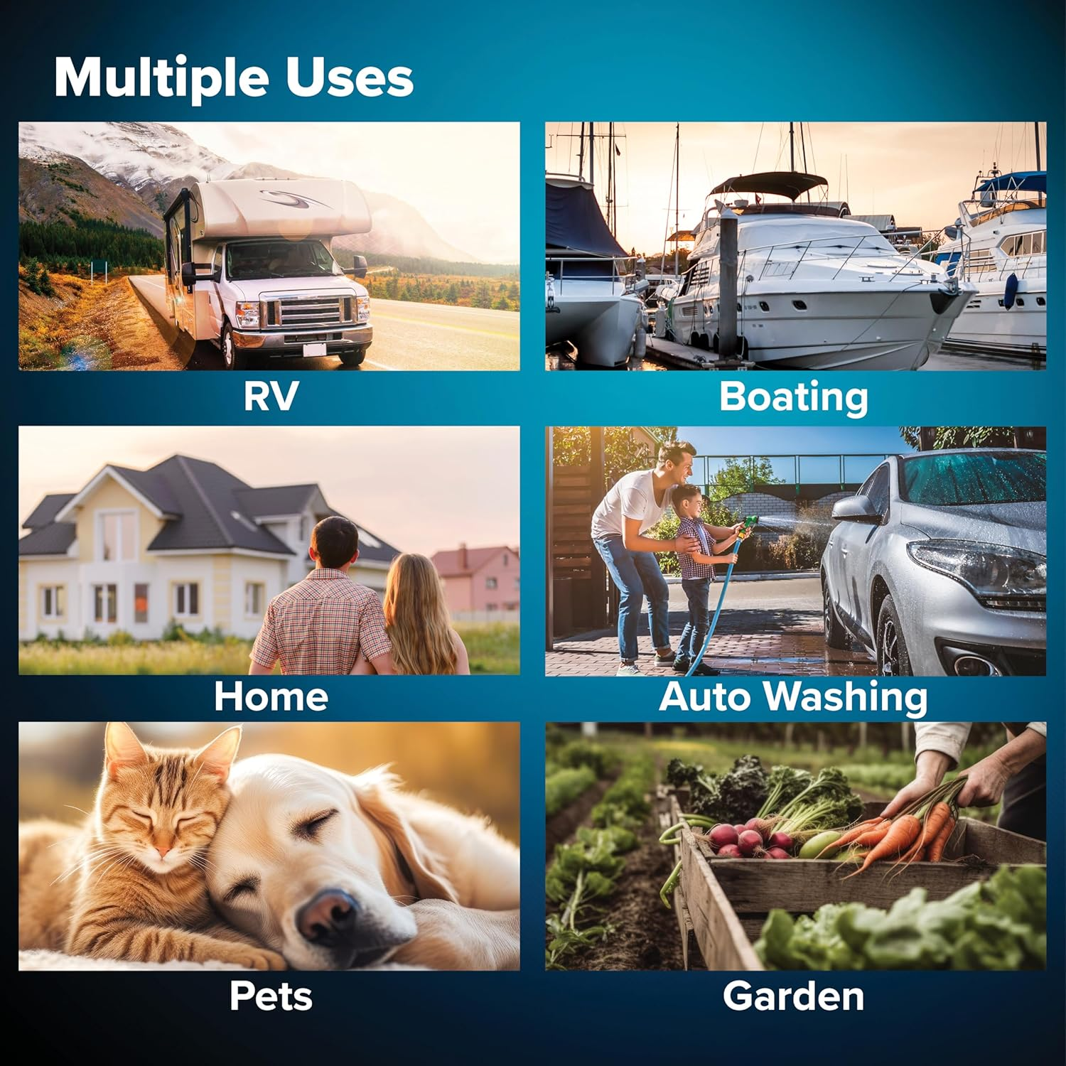 Camco Evoflex 35-Ft RV Drinking Water Hose - Features Extra Flexible Design W/Stainless Steel Strain Relief Ends - Lead-Free, Bpa-Free and Phthalate-Free - 5/8&rdquo; inside Diameter (22595) image number 1